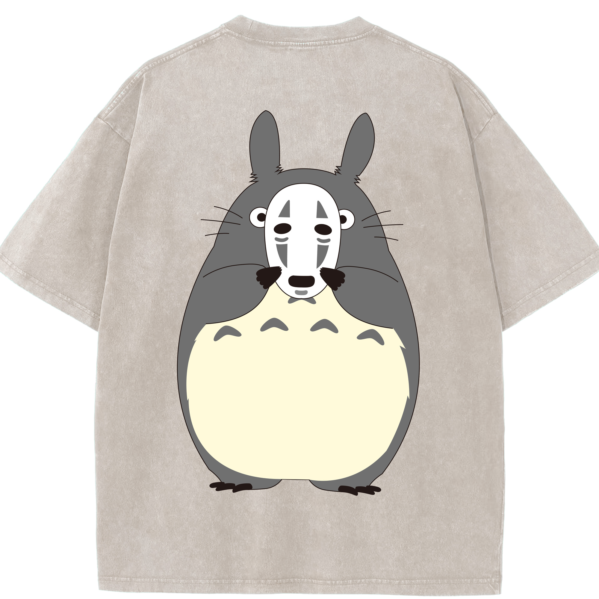 （画像用） となりのトトロ 草壁メイ 草壁サツキ My Neighbor Totoro Satsuki Kusakabe Mei Kusakabe 綿100% ヴィンテージ風 半袖Tシャツ（背面プリント）