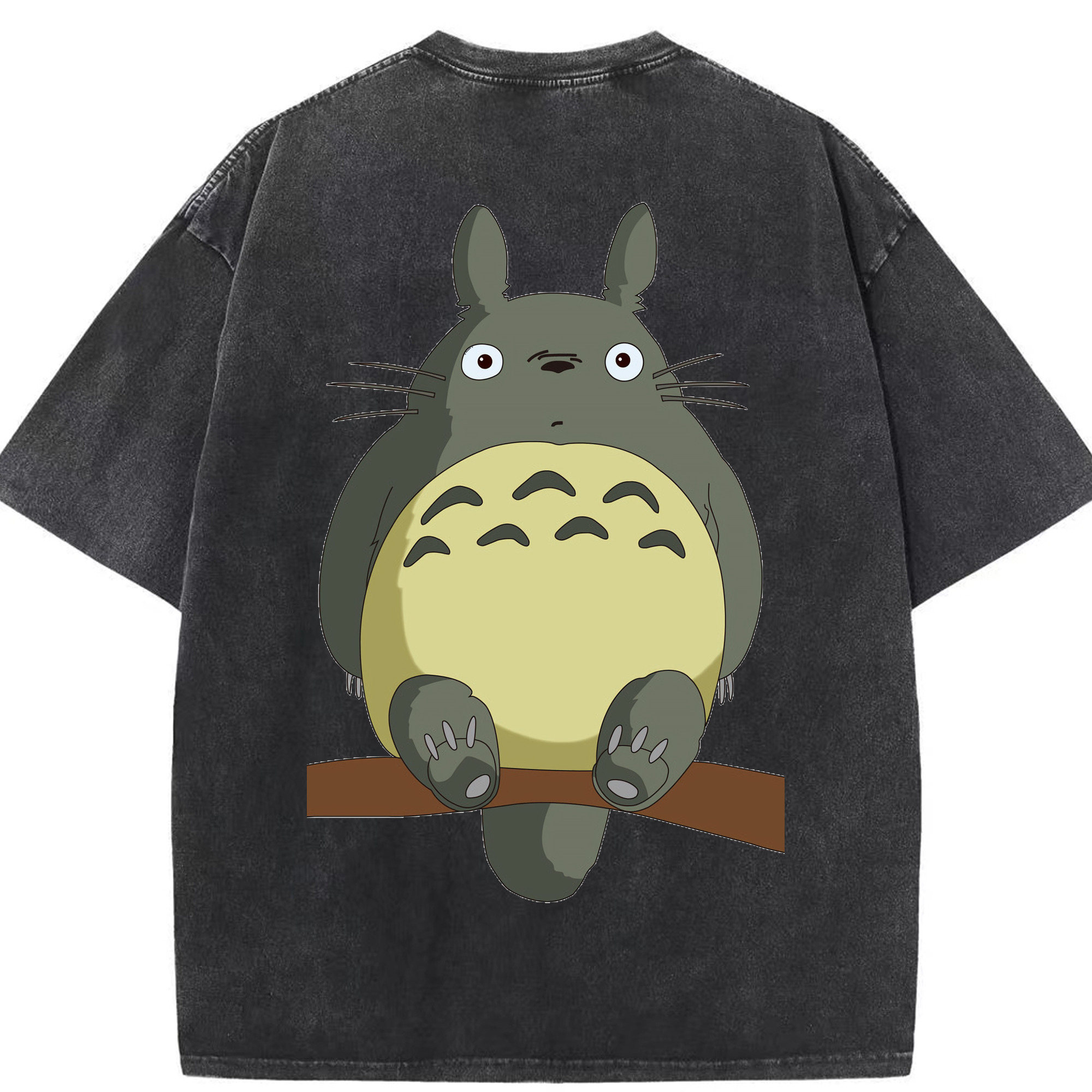 （画像用） となりのトトロ 草壁メイ 草壁サツキ My Neighbor Totoro Satsuki Kusakabe Mei Kusakabe 綿100% ヴィンテージ風 半袖Tシャツ（背面プリント）