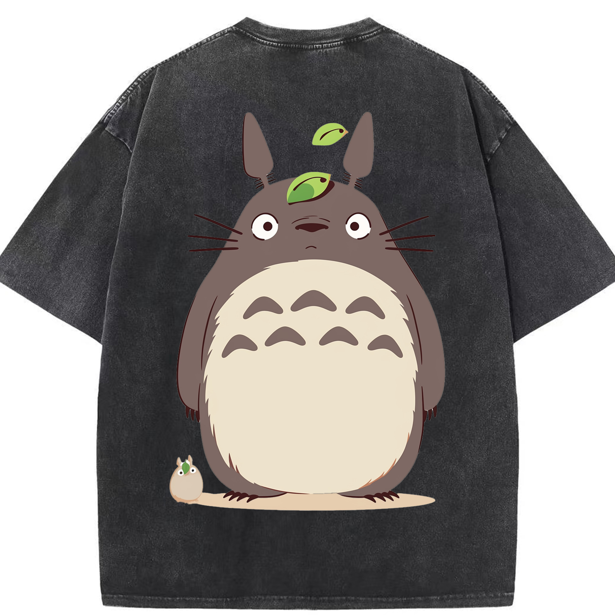 （画像用） となりのトトロ 草壁メイ 草壁サツキ My Neighbor Totoro Satsuki Kusakabe Mei Kusakabe 綿100% ヴィンテージ風 半袖Tシャツ（背面プリント）