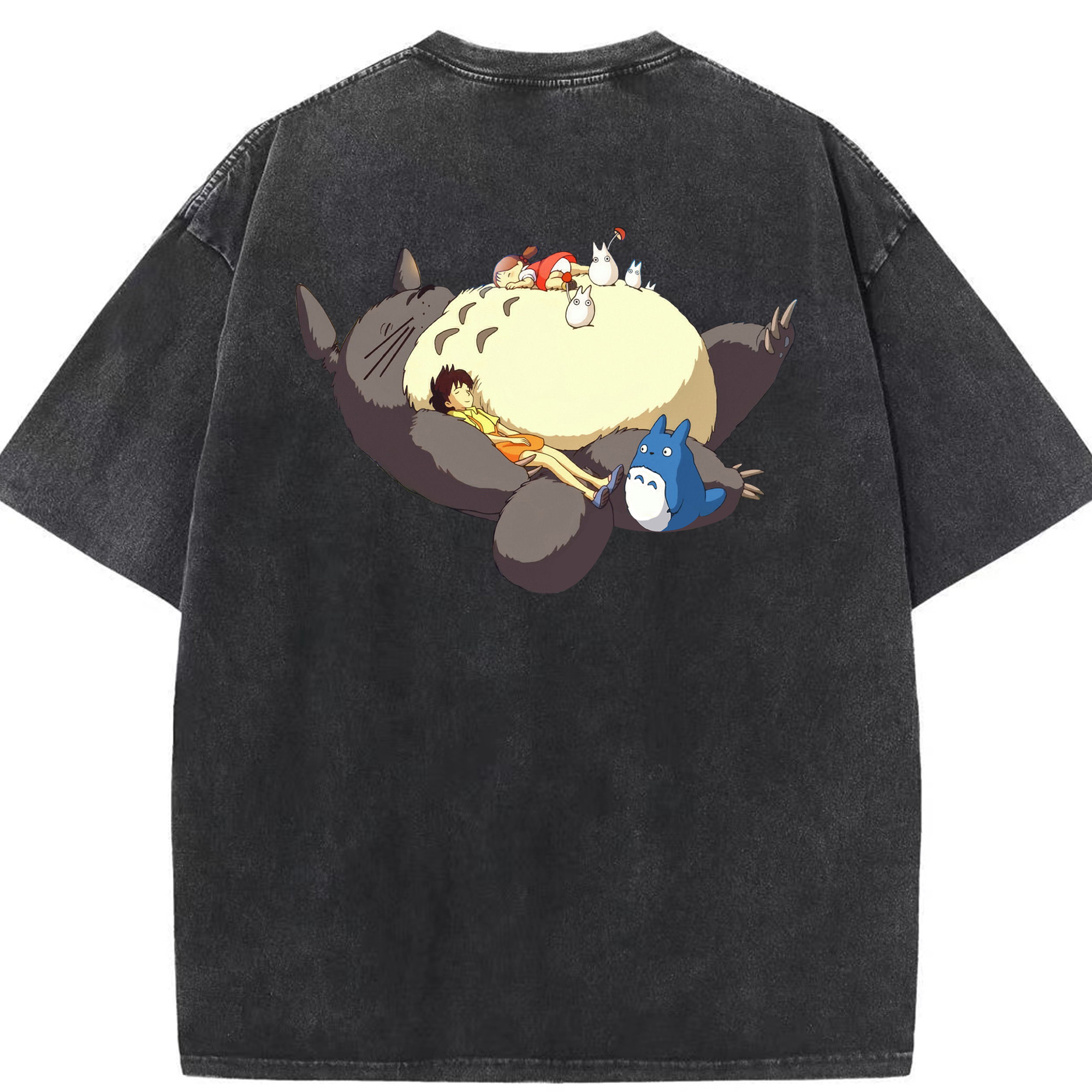 （画像用） となりのトトロ 草壁メイ 草壁サツキ My Neighbor Totoro Satsuki Kusakabe Mei Kusakabe 綿100% ヴィンテージ風 半袖Tシャツ（背面プリント）