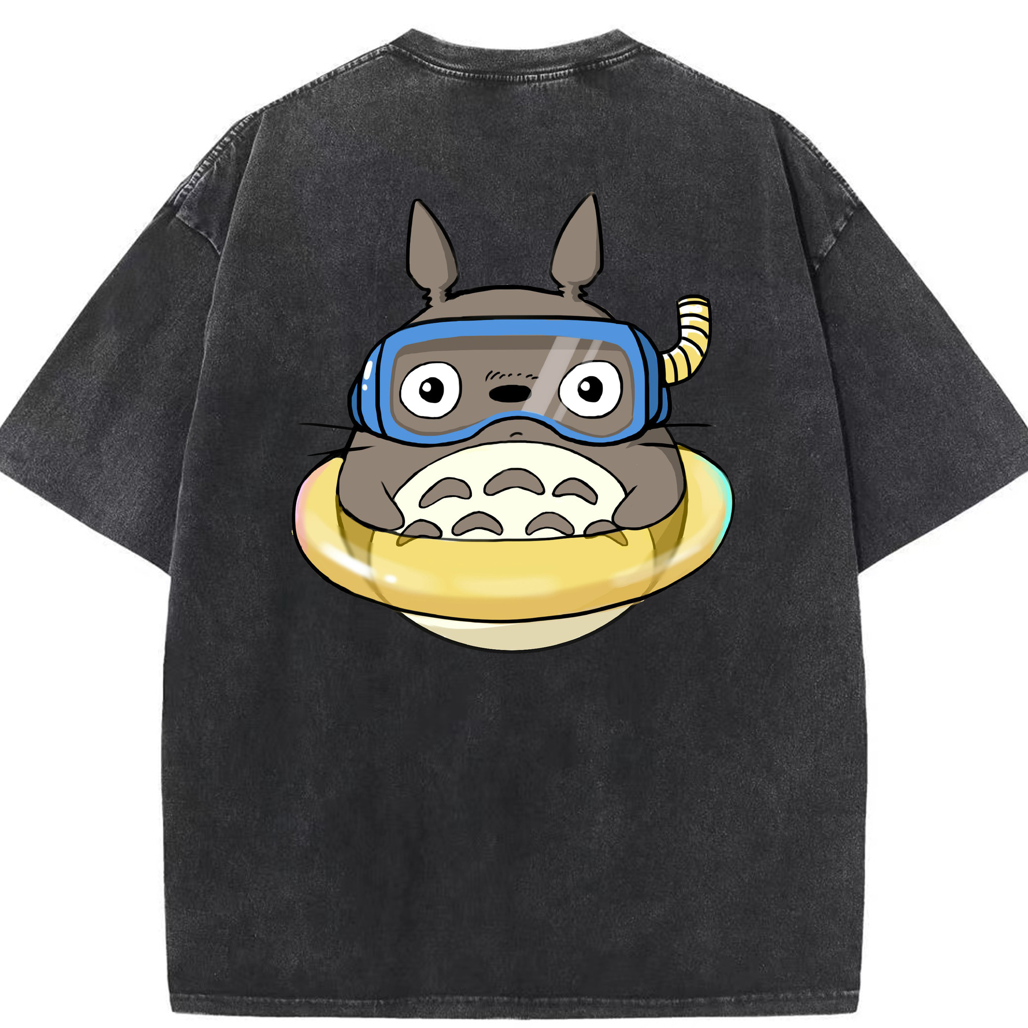 （画像用） となりのトトロ 草壁メイ 草壁サツキ My Neighbor Totoro Satsuki Kusakabe Mei Kusakabe 綿100% ヴィンテージ風 半袖Tシャツ（背面プリント）