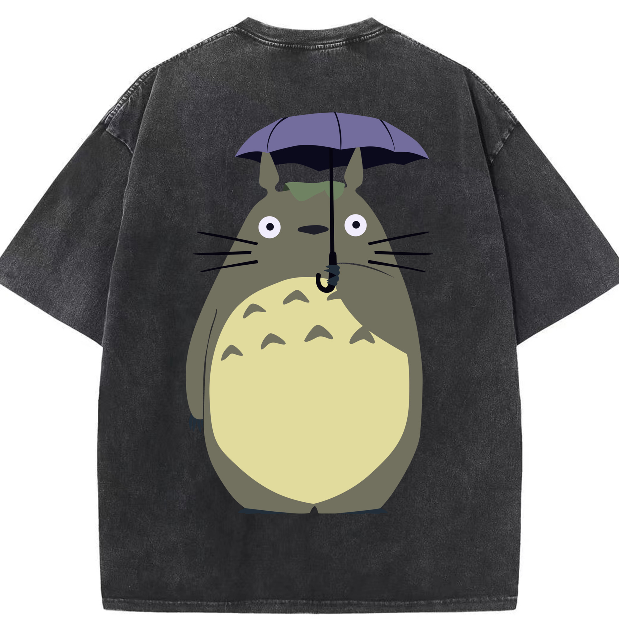 （画像用） となりのトトロ 草壁メイ 草壁サツキ My Neighbor Totoro Satsuki Kusakabe Mei Kusakabe 綿100% ヴィンテージ風 半袖Tシャツ（背面プリント）
