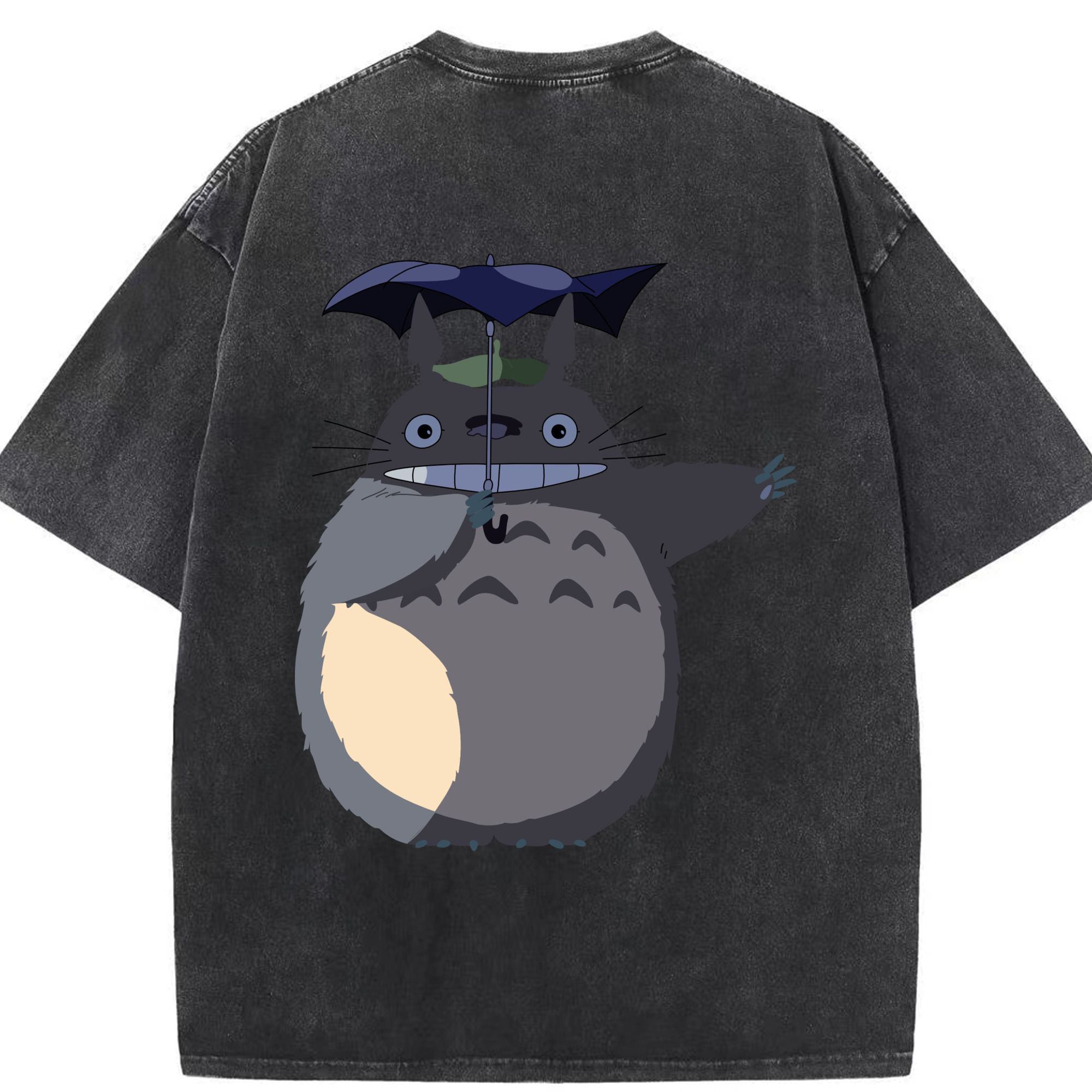 （画像用） となりのトトロ 草壁メイ 草壁サツキ My Neighbor Totoro Satsuki Kusakabe Mei Kusakabe 綿100% ヴィンテージ風 半袖Tシャツ（背面プリント）