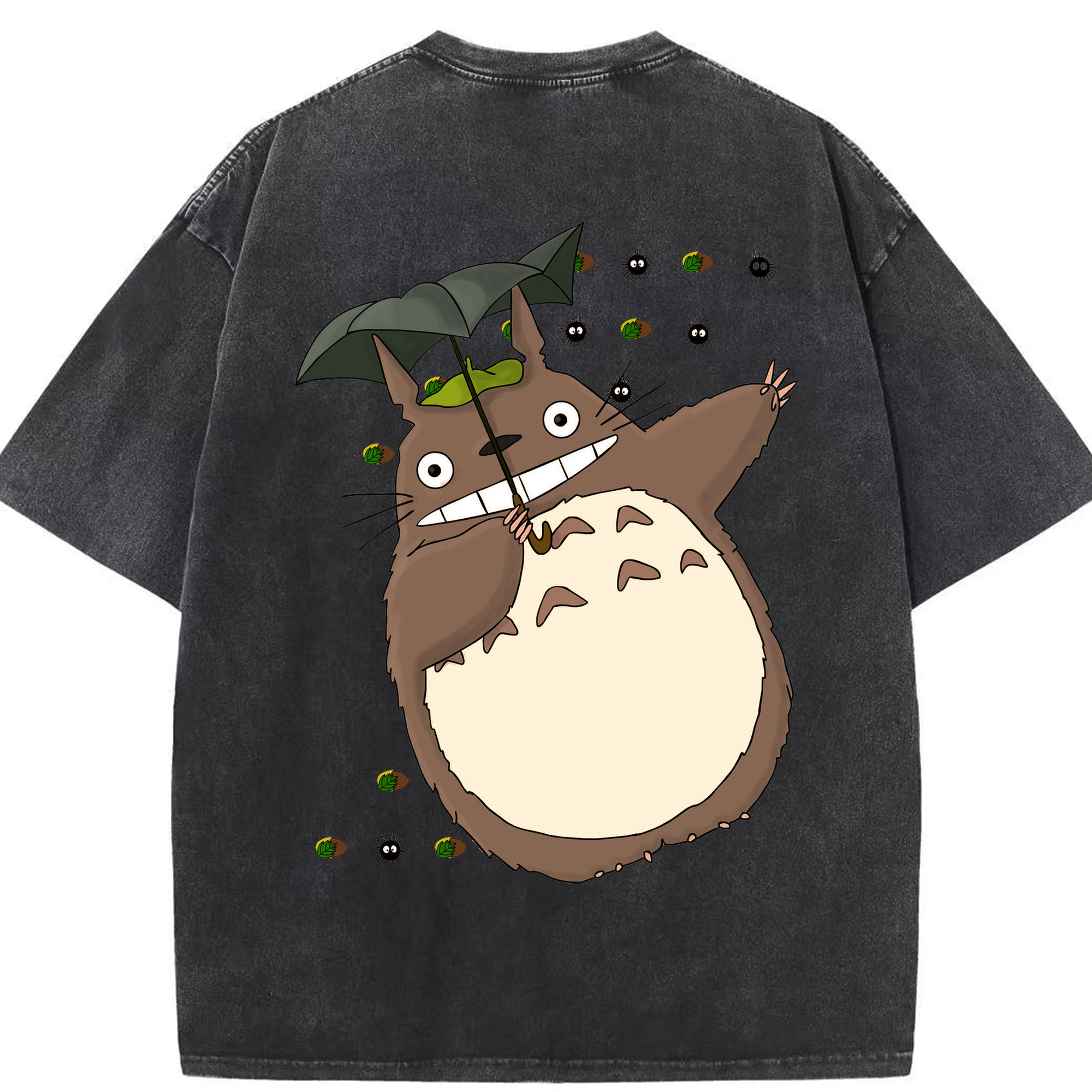 （画像用） となりのトトロ 草壁メイ 草壁サツキ My Neighbor Totoro Satsuki Kusakabe Mei Kusakabe 綿100% ヴィンテージ風 半袖Tシャツ（背面プリント）