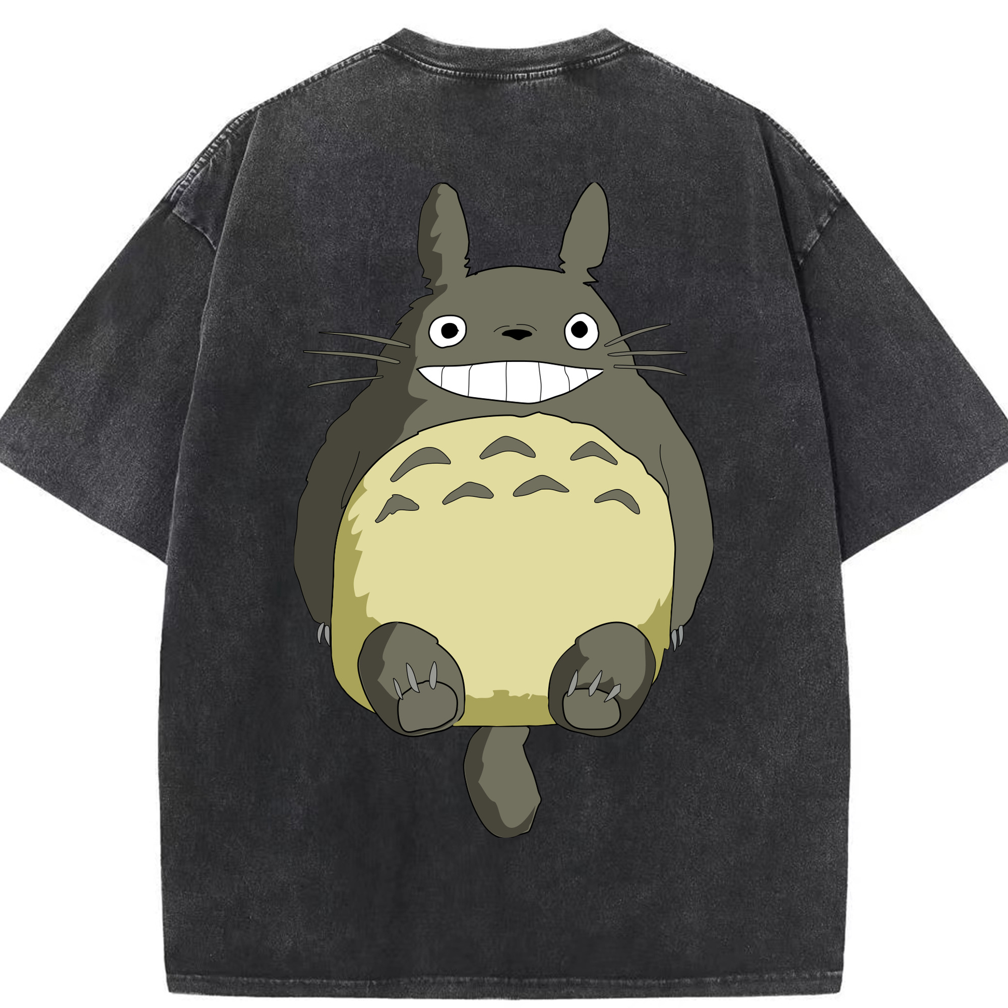 （画像用） となりのトトロ 草壁メイ 草壁サツキ My Neighbor Totoro Satsuki Kusakabe Mei Kusakabe 綿100% ヴィンテージ風 半袖Tシャツ（背面プリント）