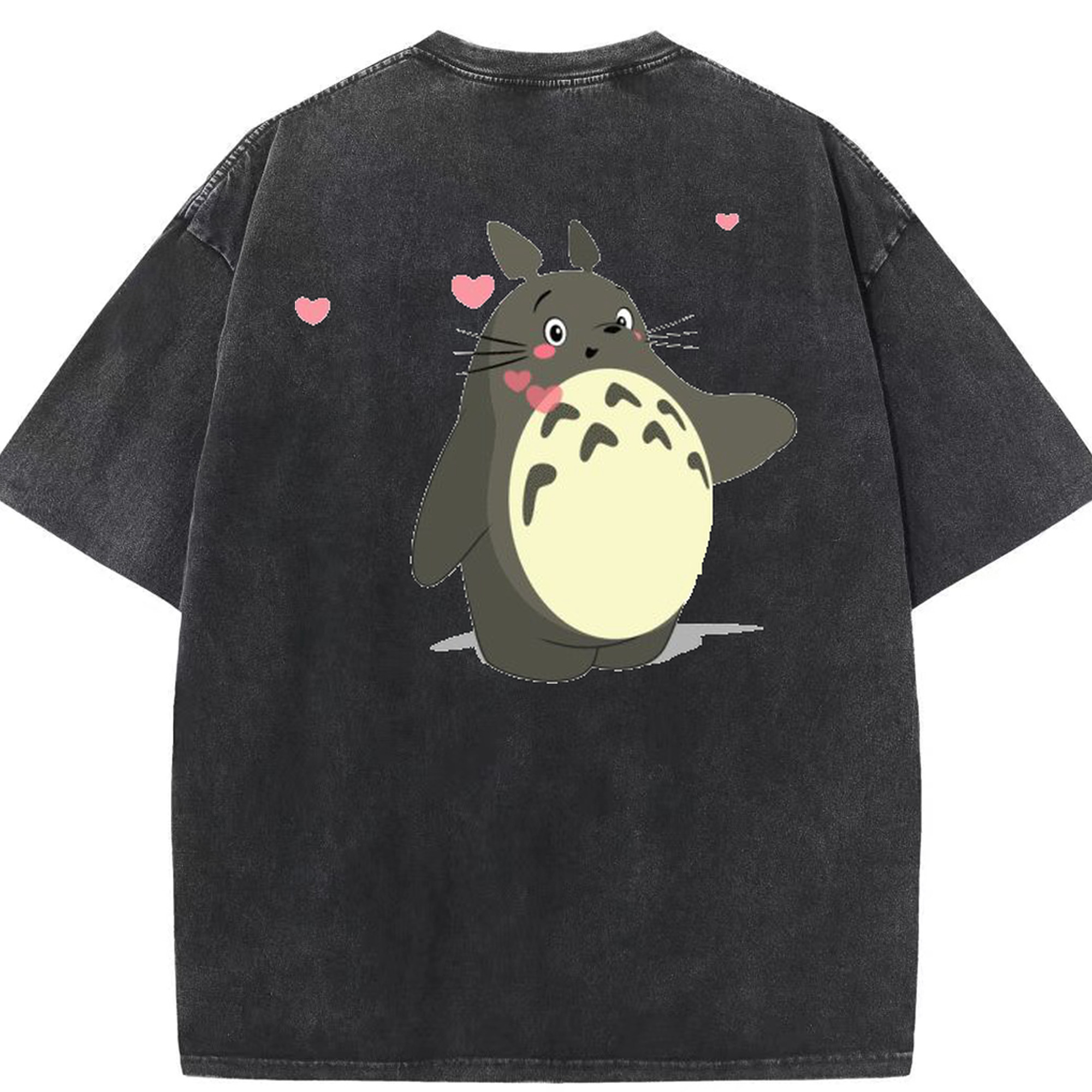 （画像用） となりのトトロ 草壁メイ 草壁サツキ My Neighbor Totoro Satsuki Kusakabe Mei Kusakabe 綿100% ヴィンテージ風 半袖Tシャツ（背面プリント）