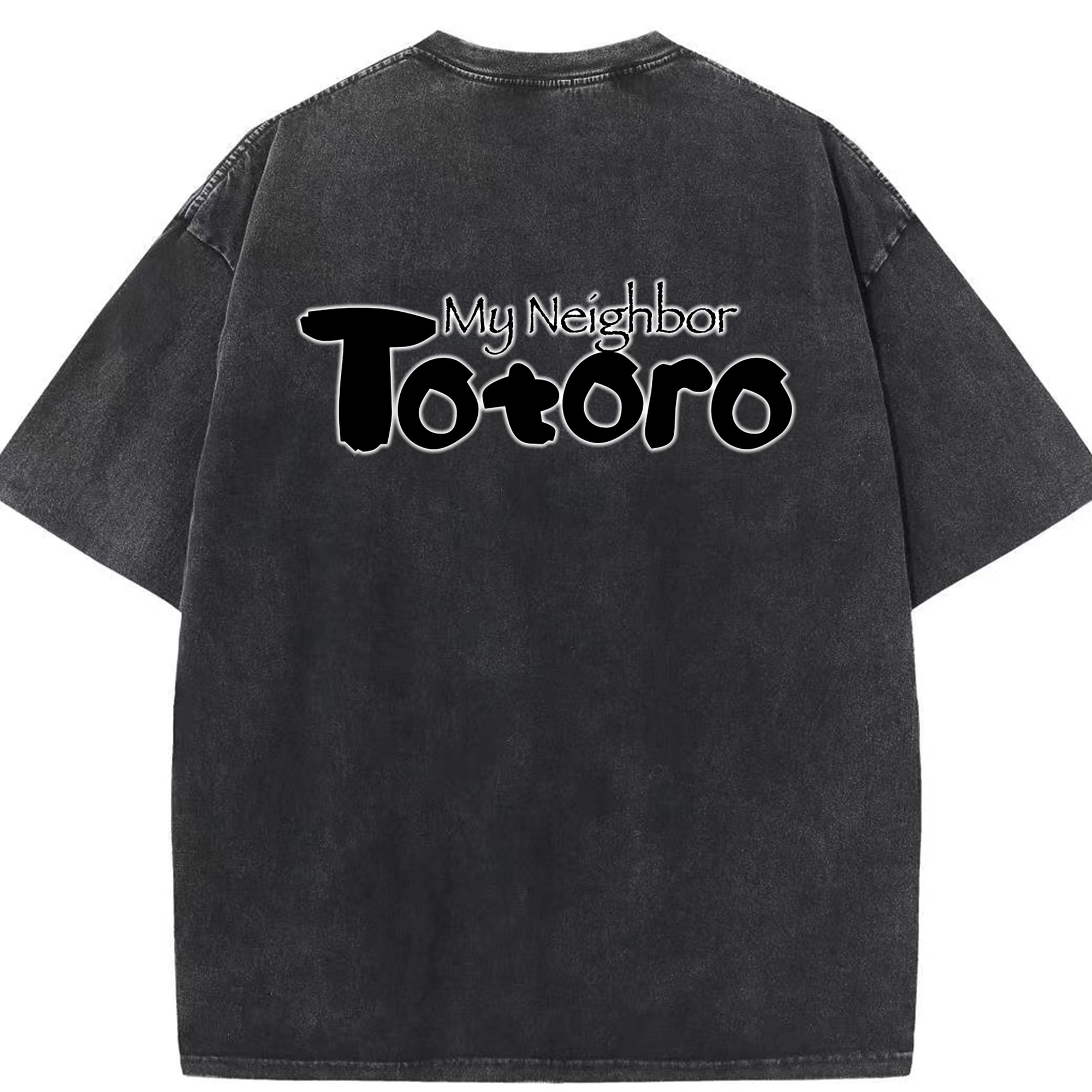 （画像用） となりのトトロ 草壁メイ 草壁サツキ My Neighbor Totoro Satsuki Kusakabe Mei Kusakabe 綿100% ヴィンテージ風 半袖Tシャツ（背面プリント）