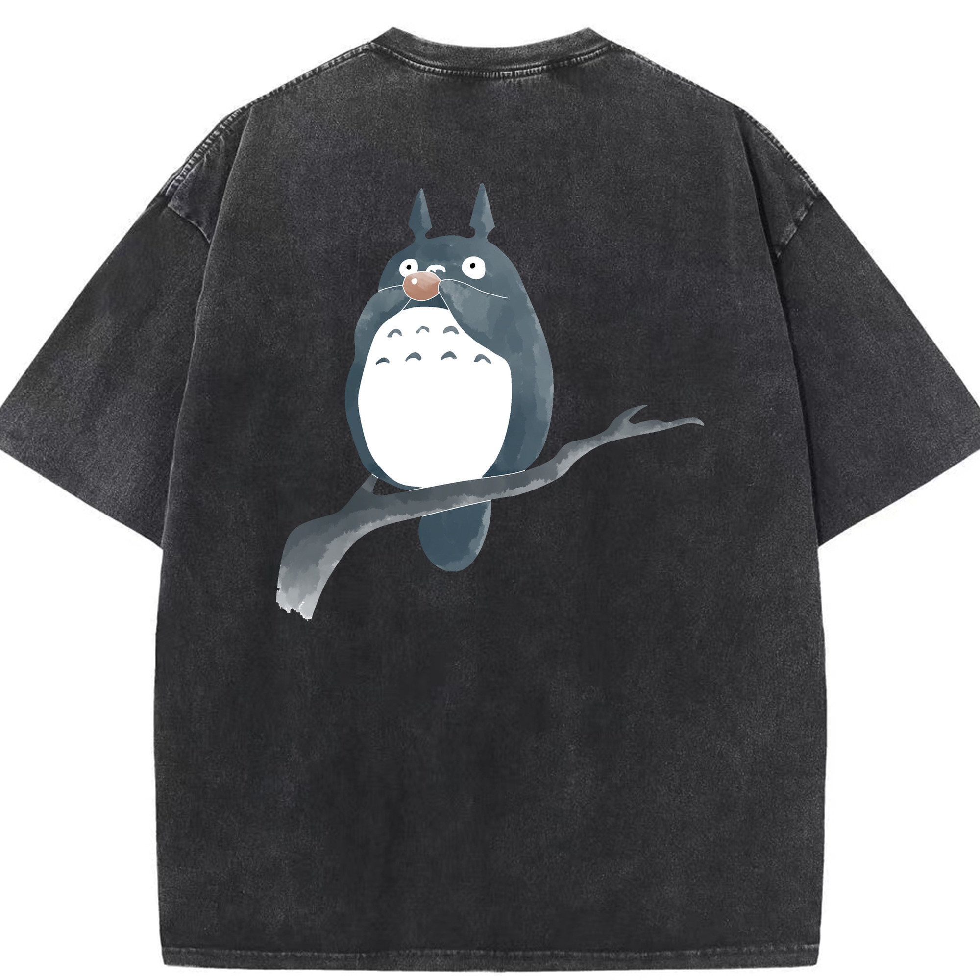 （画像用） となりのトトロ 草壁メイ 草壁サツキ My Neighbor Totoro Satsuki Kusakabe Mei Kusakabe 綿100% ヴィンテージ風 半袖Tシャツ（背面プリント）