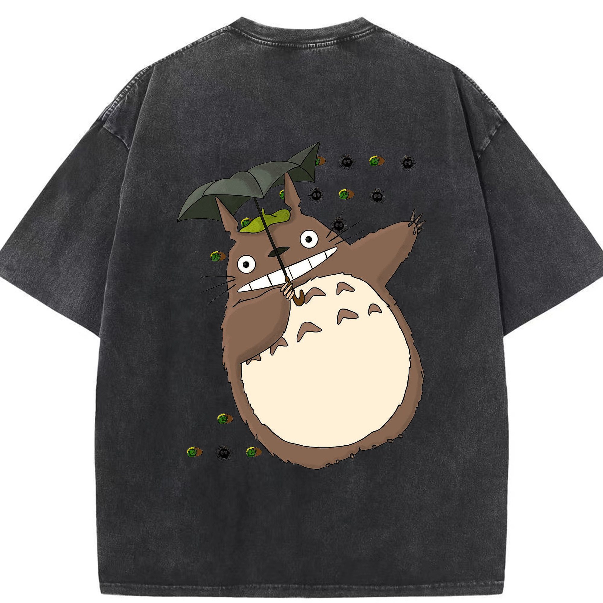 （画像用） となりのトトロ 草壁メイ 草壁サツキ My Neighbor Totoro Satsuki Kusakabe Mei Kusakabe 綿100% ヴィンテージ風 半袖Tシャツ（背面プリント）