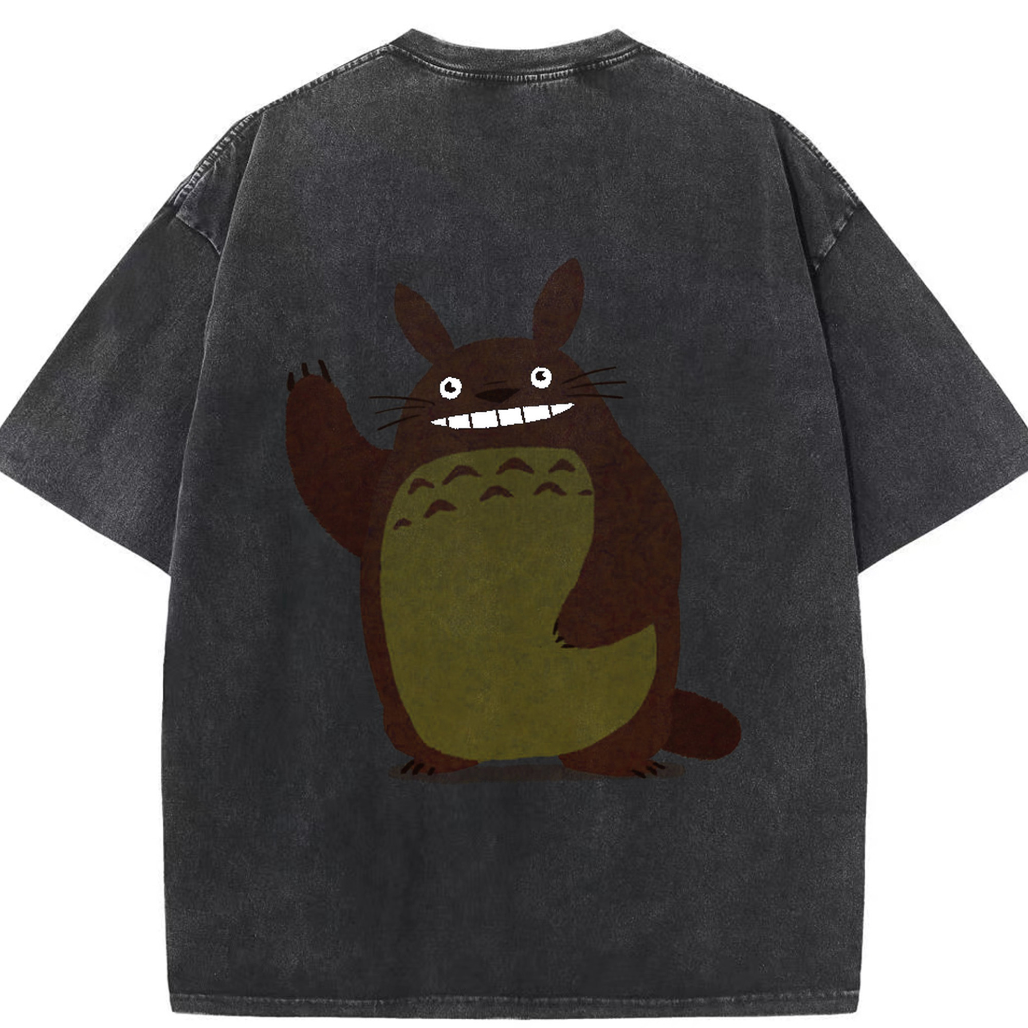 （画像用） となりのトトロ 草壁メイ 草壁サツキ My Neighbor Totoro Satsuki Kusakabe Mei Kusakabe 綿100% ヴィンテージ風 半袖Tシャツ（背面プリント）