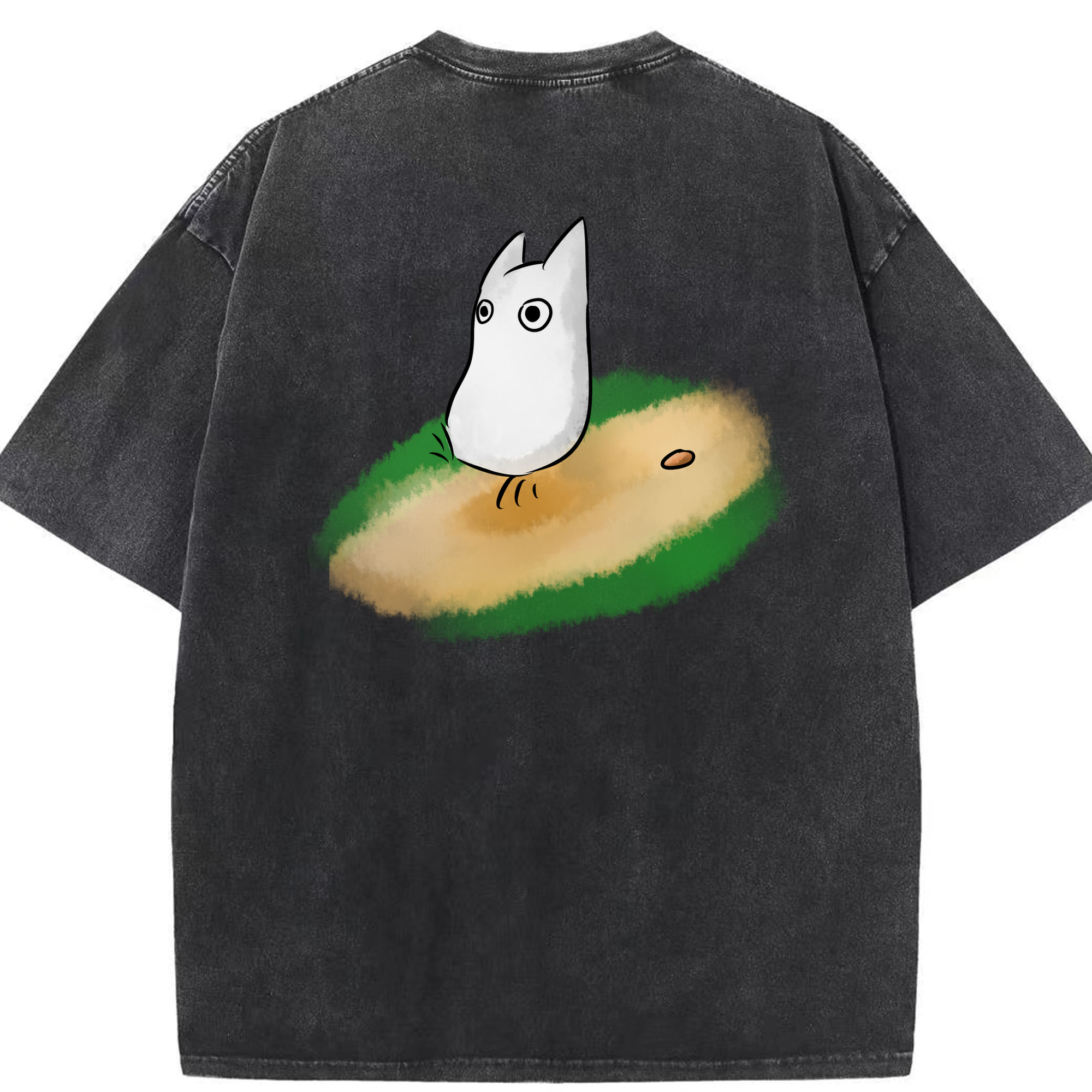 （画像用） となりのトトロ 草壁メイ 草壁サツキ My Neighbor Totoro Satsuki Kusakabe Mei Kusakabe 綿100% ヴィンテージ風 半袖Tシャツ（背面プリント）