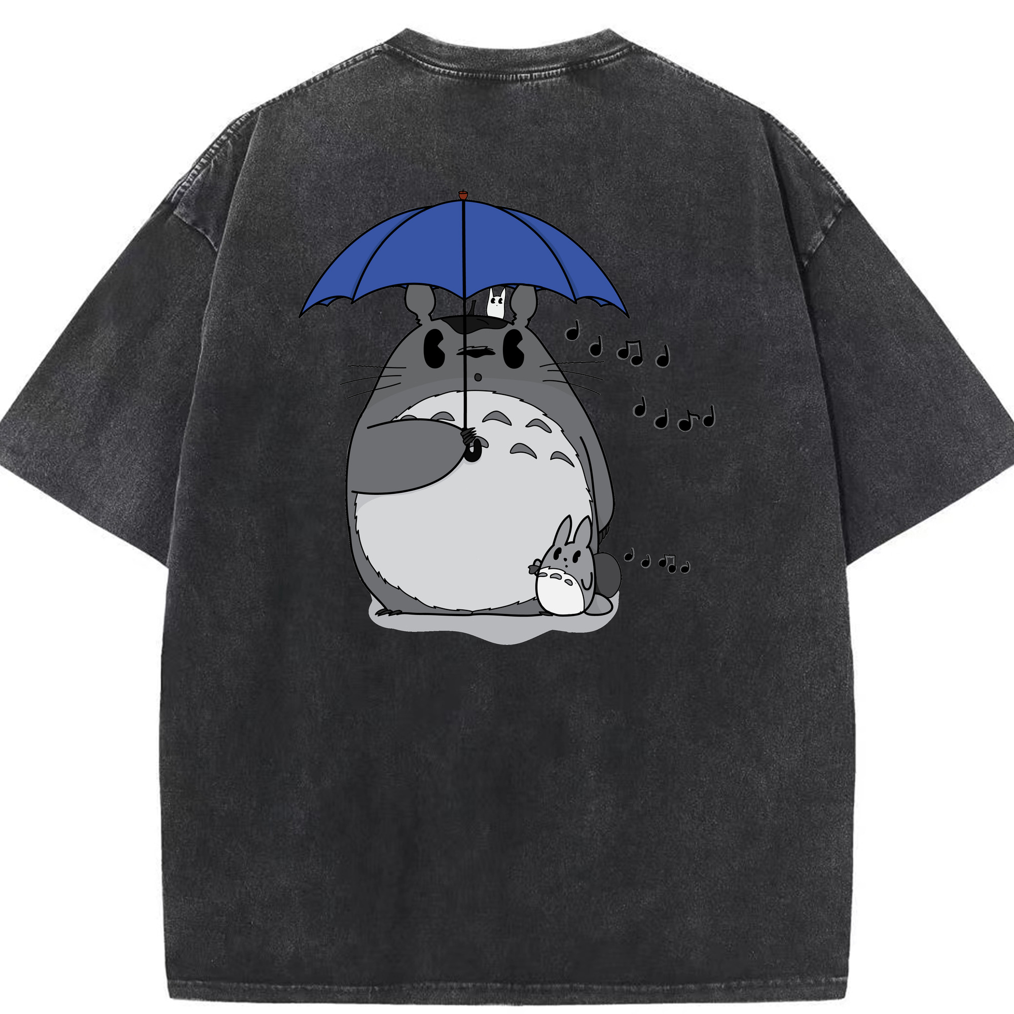 （画像用） となりのトトロ 草壁メイ 草壁サツキ My Neighbor Totoro Satsuki Kusakabe Mei Kusakabe 綿100% ヴィンテージ風 半袖Tシャツ（背面プリント）