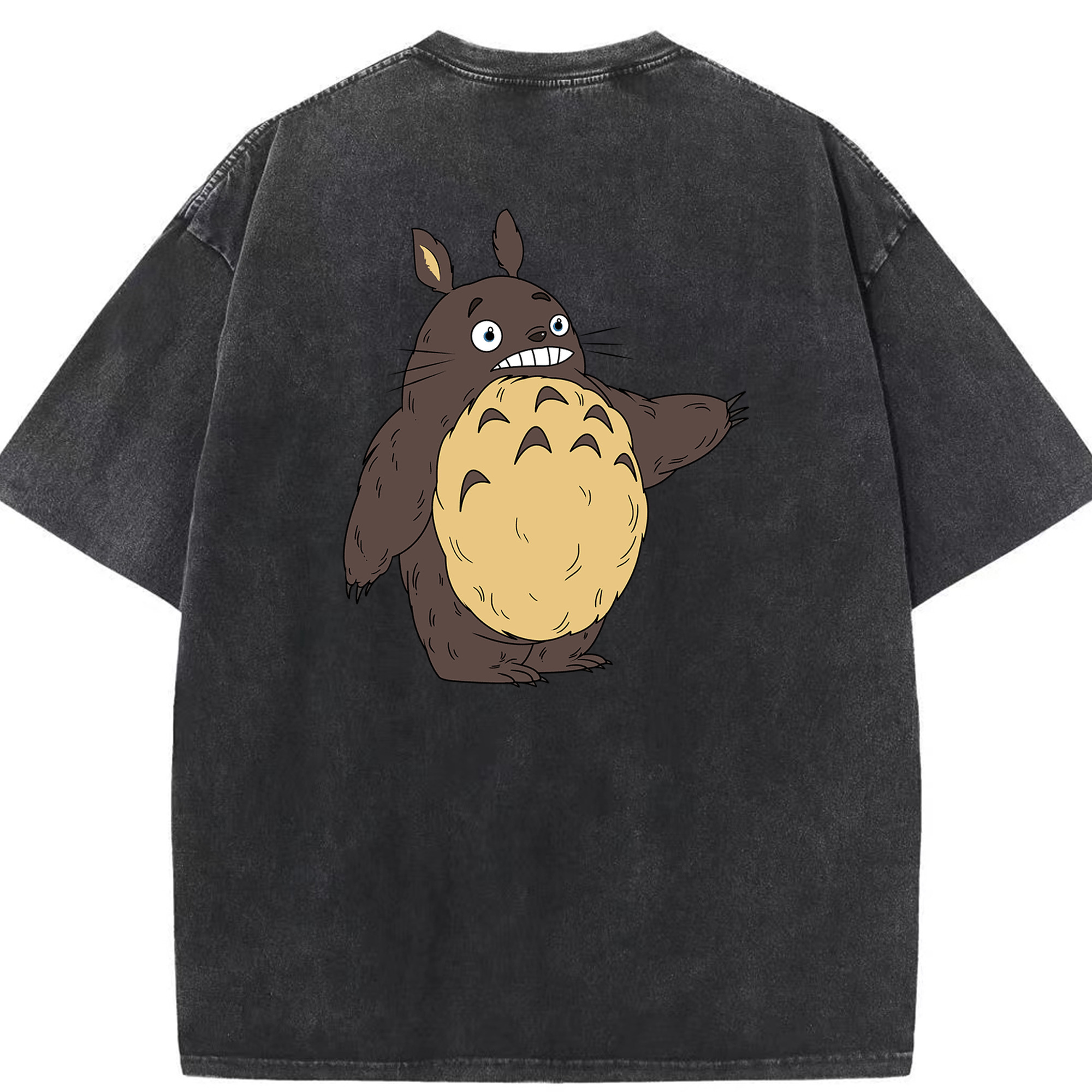 （画像用） となりのトトロ 草壁メイ 草壁サツキ My Neighbor Totoro Satsuki Kusakabe Mei Kusakabe 綿100% ヴィンテージ風 半袖Tシャツ（背面プリント）