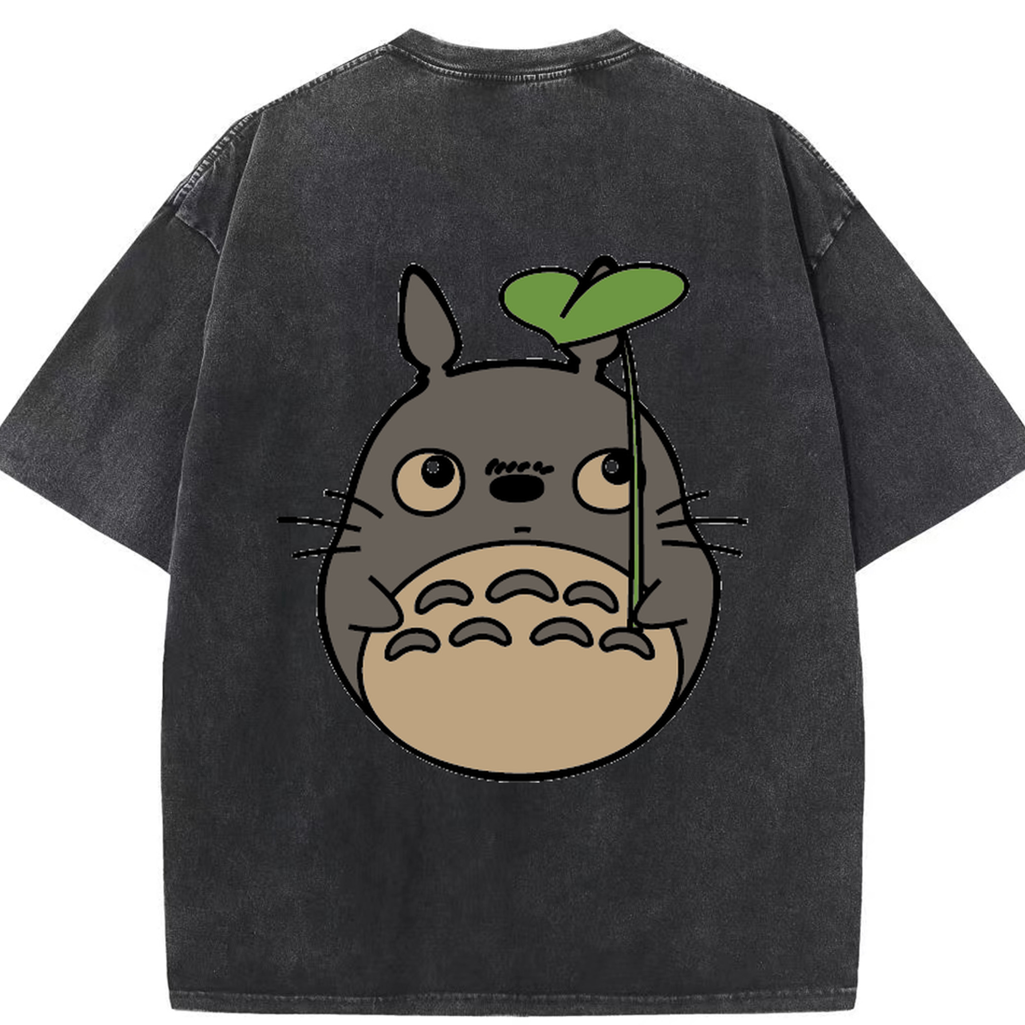 （画像用） となりのトトロ 草壁メイ 草壁サツキ My Neighbor Totoro Satsuki Kusakabe Mei Kusakabe 綿100% ヴィンテージ風 半袖Tシャツ（背面プリント）