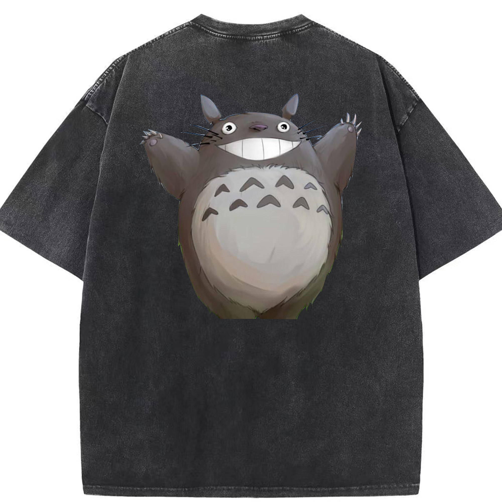 （画像用） となりのトトロ 草壁メイ 草壁サツキ My Neighbor Totoro Satsuki Kusakabe Mei Kusakabe 綿100% ヴィンテージ風 半袖Tシャツ（背面プリント）