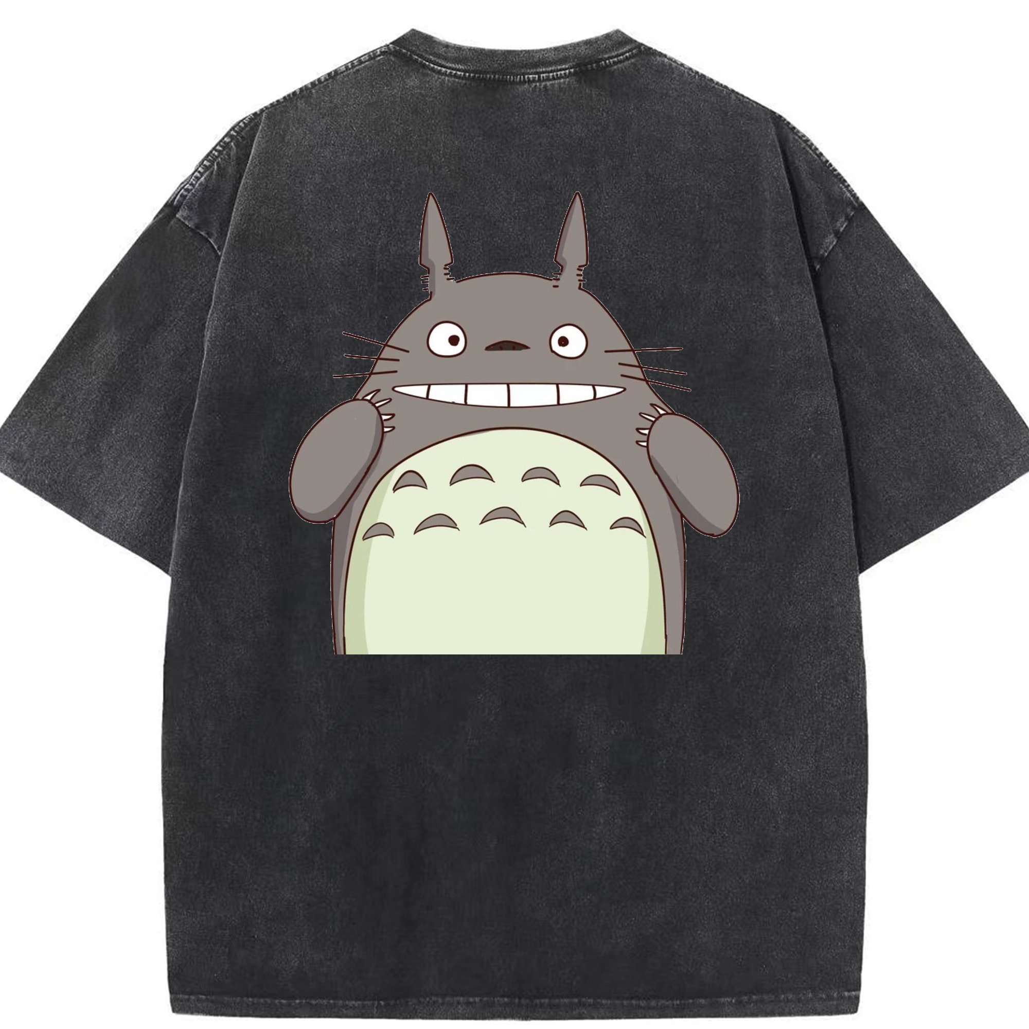 （画像用） となりのトトロ 草壁メイ 草壁サツキ My Neighbor Totoro Satsuki Kusakabe Mei Kusakabe 綿100% ヴィンテージ風 半袖Tシャツ（背面プリント）