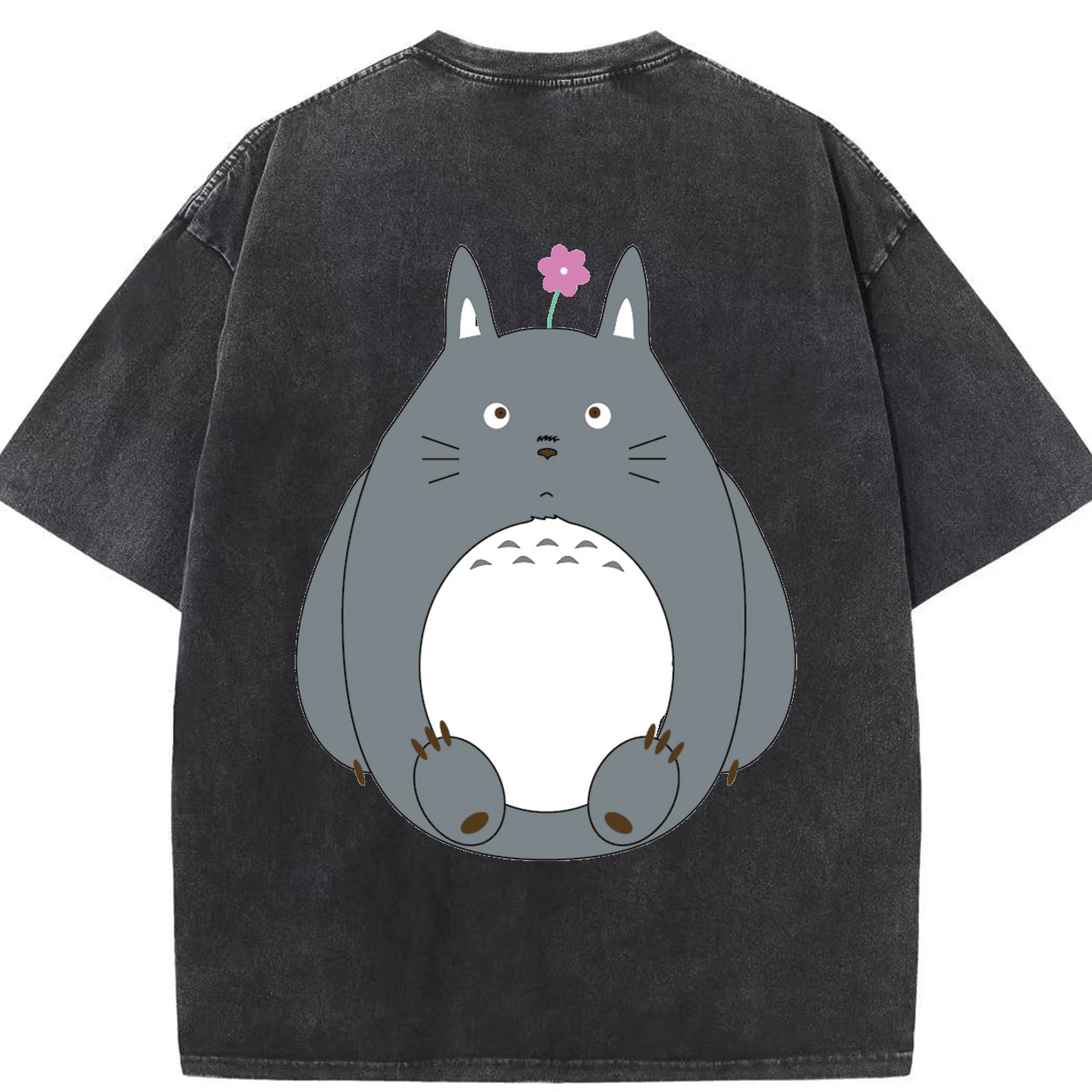 （画像用） となりのトトロ 草壁メイ 草壁サツキ My Neighbor Totoro Satsuki Kusakabe Mei Kusakabe 綿100% ヴィンテージ風 半袖Tシャツ（背面プリント）