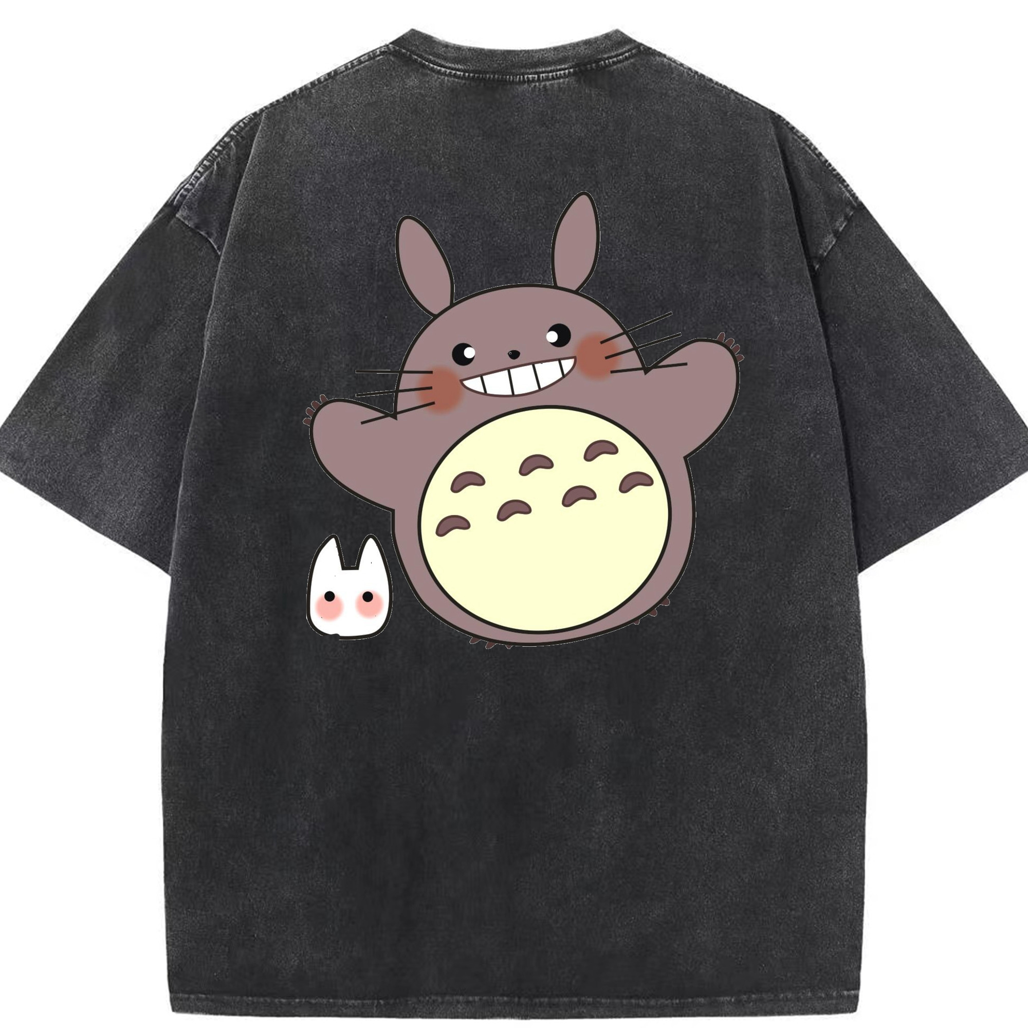 （画像用） となりのトトロ 草壁メイ 草壁サツキ My Neighbor Totoro Satsuki Kusakabe Mei Kusakabe 綿100% ヴィンテージ風 半袖Tシャツ（背面プリント）