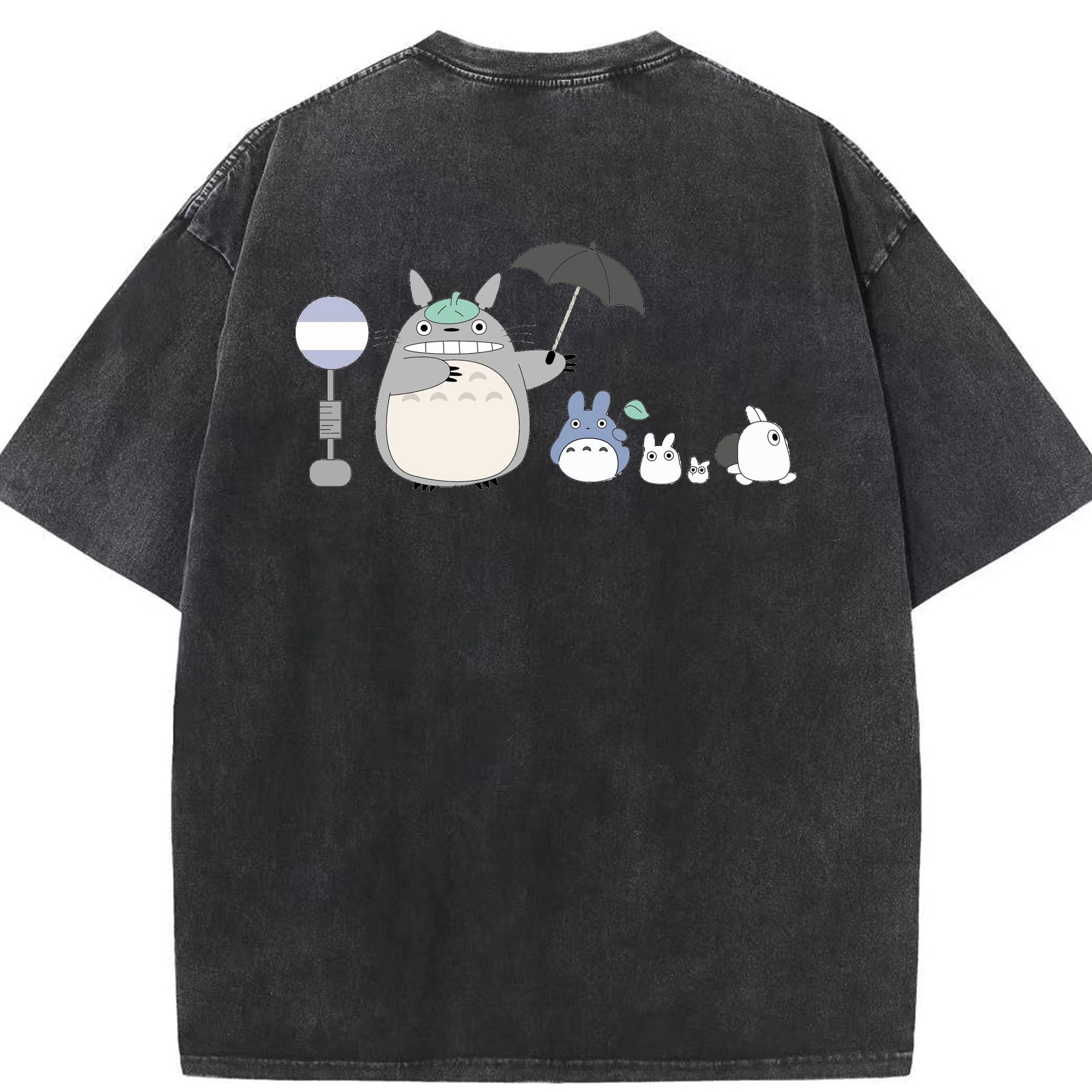（画像用） となりのトトロ 草壁メイ 草壁サツキ My Neighbor Totoro Satsuki Kusakabe Mei Kusakabe 綿100% ヴィンテージ風 半袖Tシャツ（背面プリント）