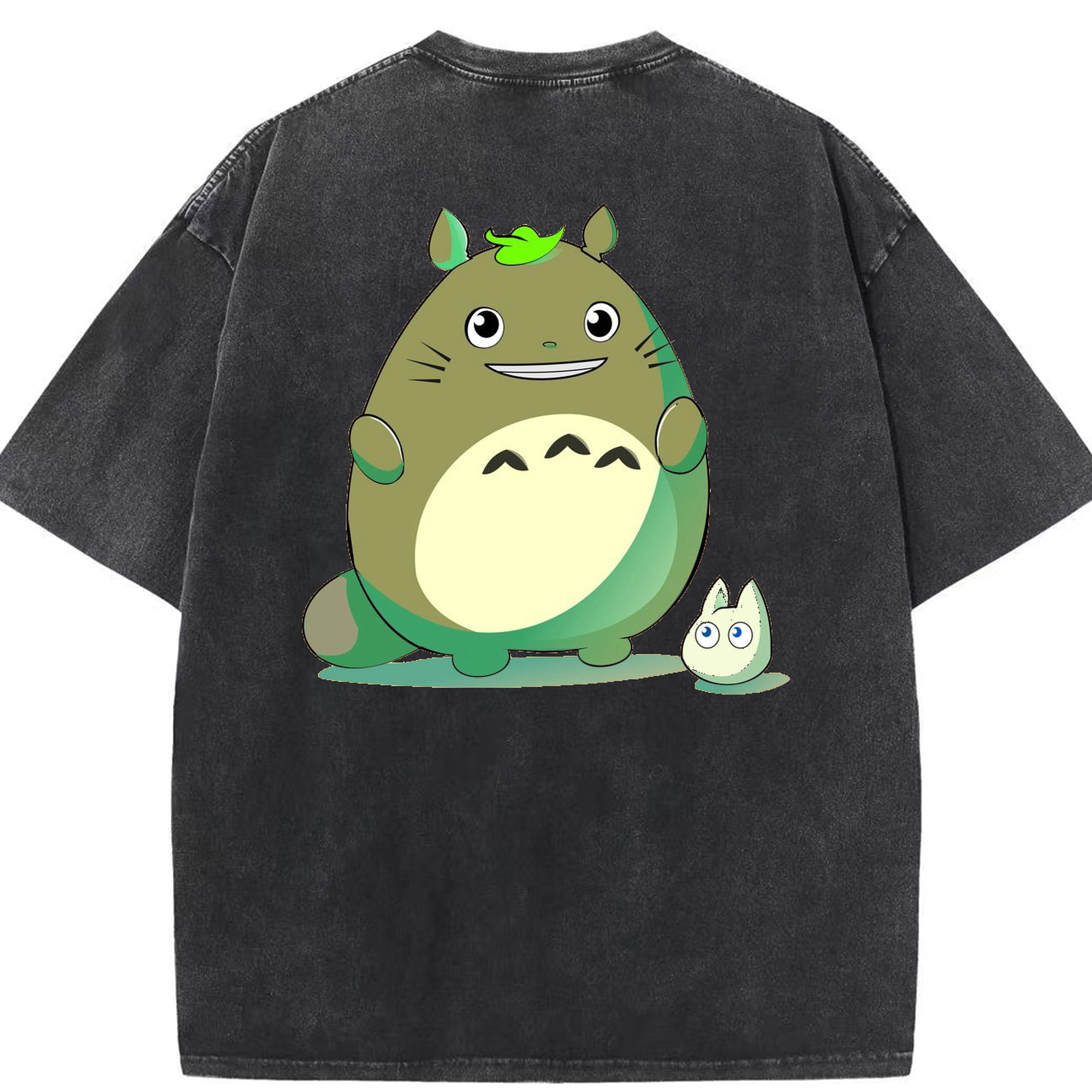 （画像用） となりのトトロ 草壁メイ 草壁サツキ My Neighbor Totoro Satsuki Kusakabe Mei Kusakabe 綿100% ヴィンテージ風 半袖Tシャツ（背面プリント）