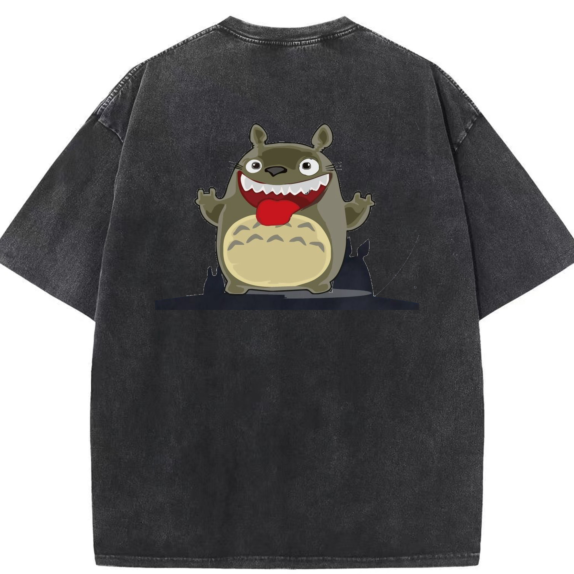 （画像用） となりのトトロ 草壁メイ 草壁サツキ My Neighbor Totoro Satsuki Kusakabe Mei Kusakabe 綿100% ヴィンテージ風 半袖Tシャツ（背面プリント）