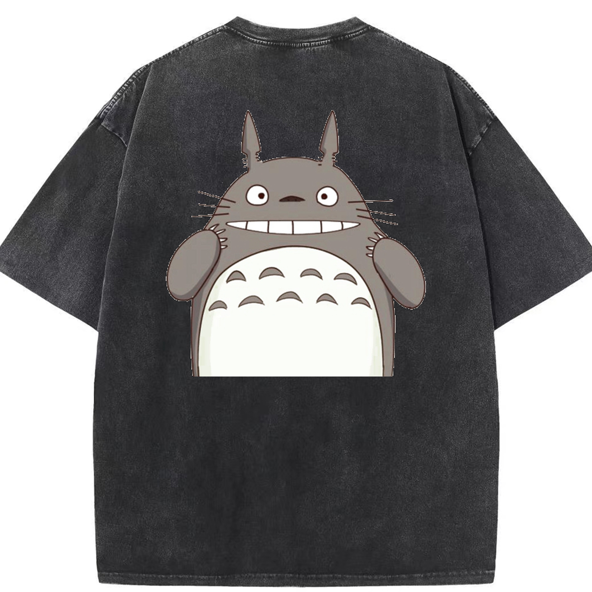 （画像用） となりのトトロ 草壁メイ 草壁サツキ My Neighbor Totoro Satsuki Kusakabe Mei Kusakabe 綿100% ヴィンテージ風 半袖Tシャツ（背面プリント）