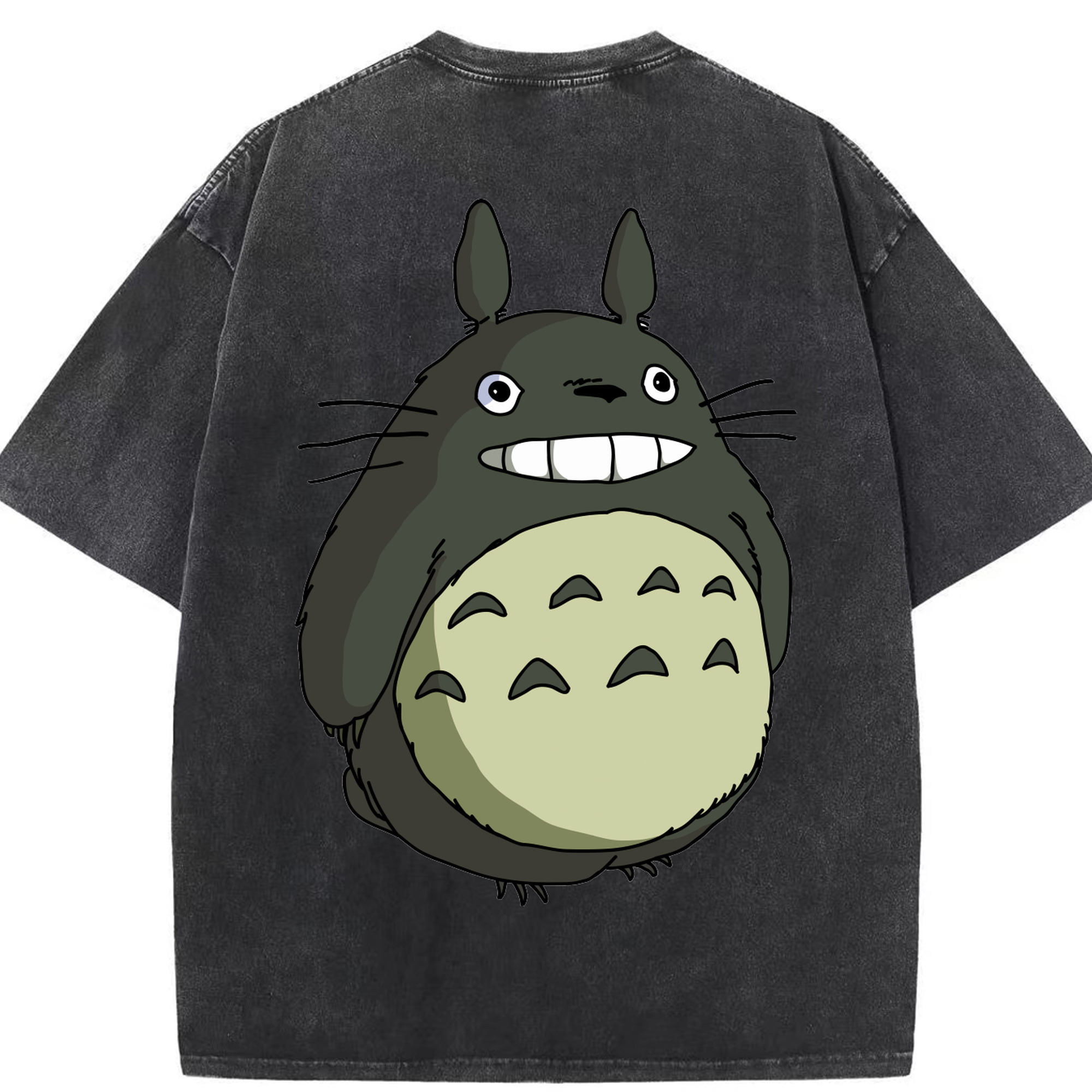 （画像用） となりのトトロ 草壁メイ 草壁サツキ My Neighbor Totoro Satsuki Kusakabe Mei Kusakabe 綿100% ヴィンテージ風 半袖Tシャツ（背面プリント）