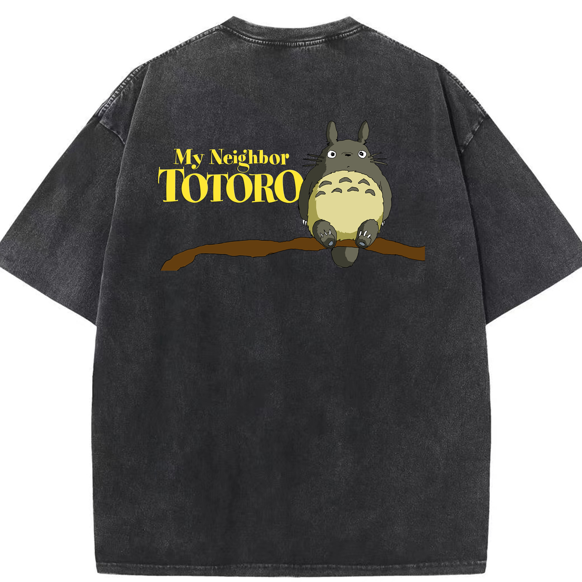 （画像用） となりのトトロ 草壁メイ 草壁サツキ My Neighbor Totoro Satsuki Kusakabe Mei Kusakabe 綿100% ヴィンテージ風 半袖Tシャツ（背面プリント）