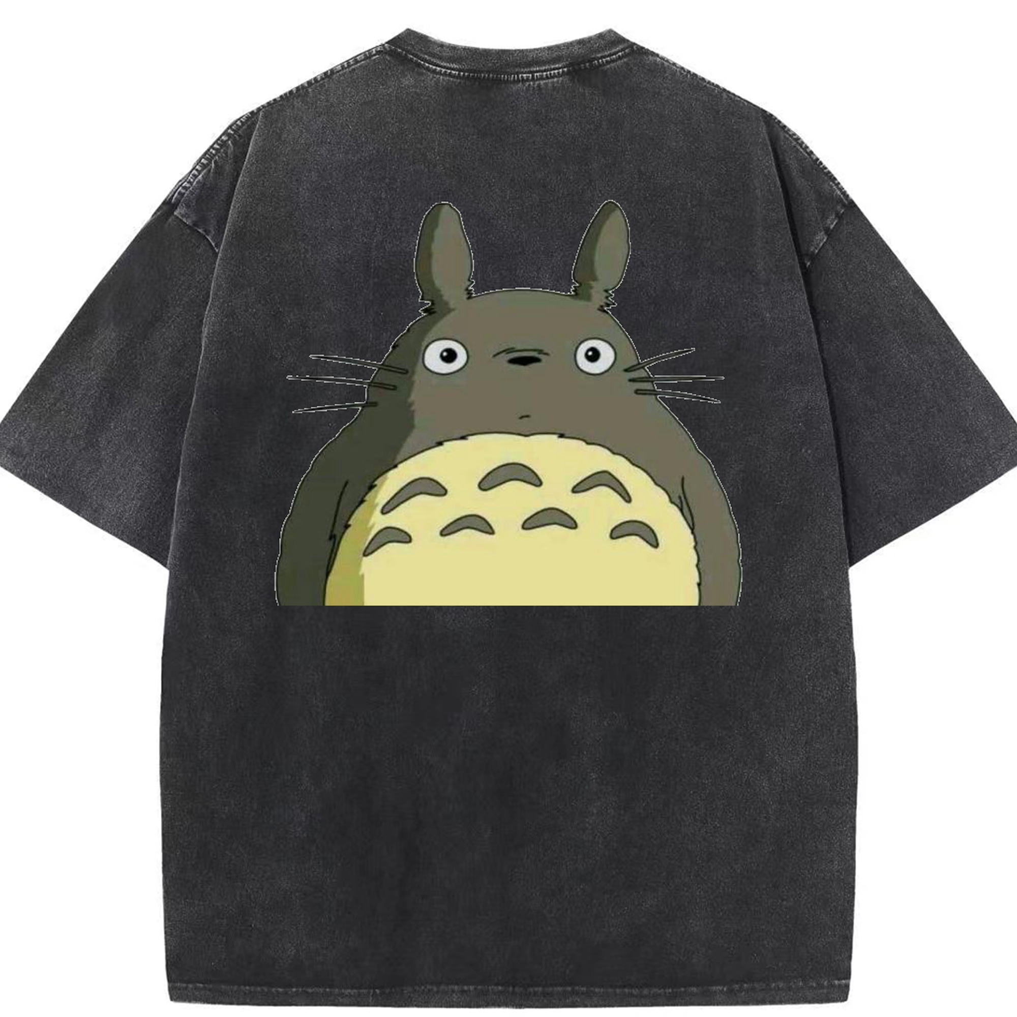 （画像用） となりのトトロ 草壁メイ 草壁サツキ My Neighbor Totoro Satsuki Kusakabe Mei Kusakabe 綿100% ヴィンテージ風 半袖Tシャツ（背面プリント）