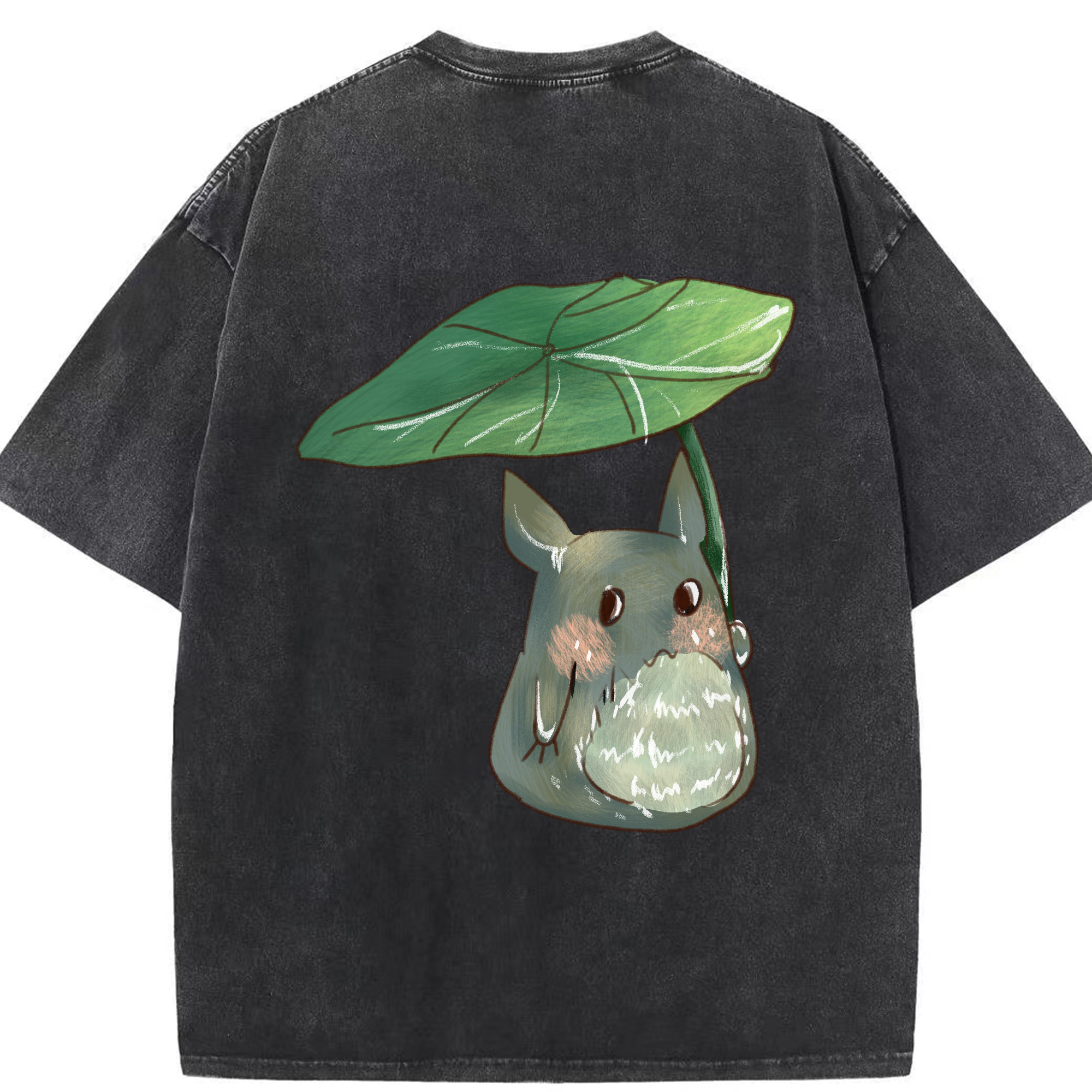 （画像用） となりのトトロ 草壁メイ 草壁サツキ My Neighbor Totoro Satsuki Kusakabe Mei Kusakabe 綿100% ヴィンテージ風 半袖Tシャツ（背面プリント）