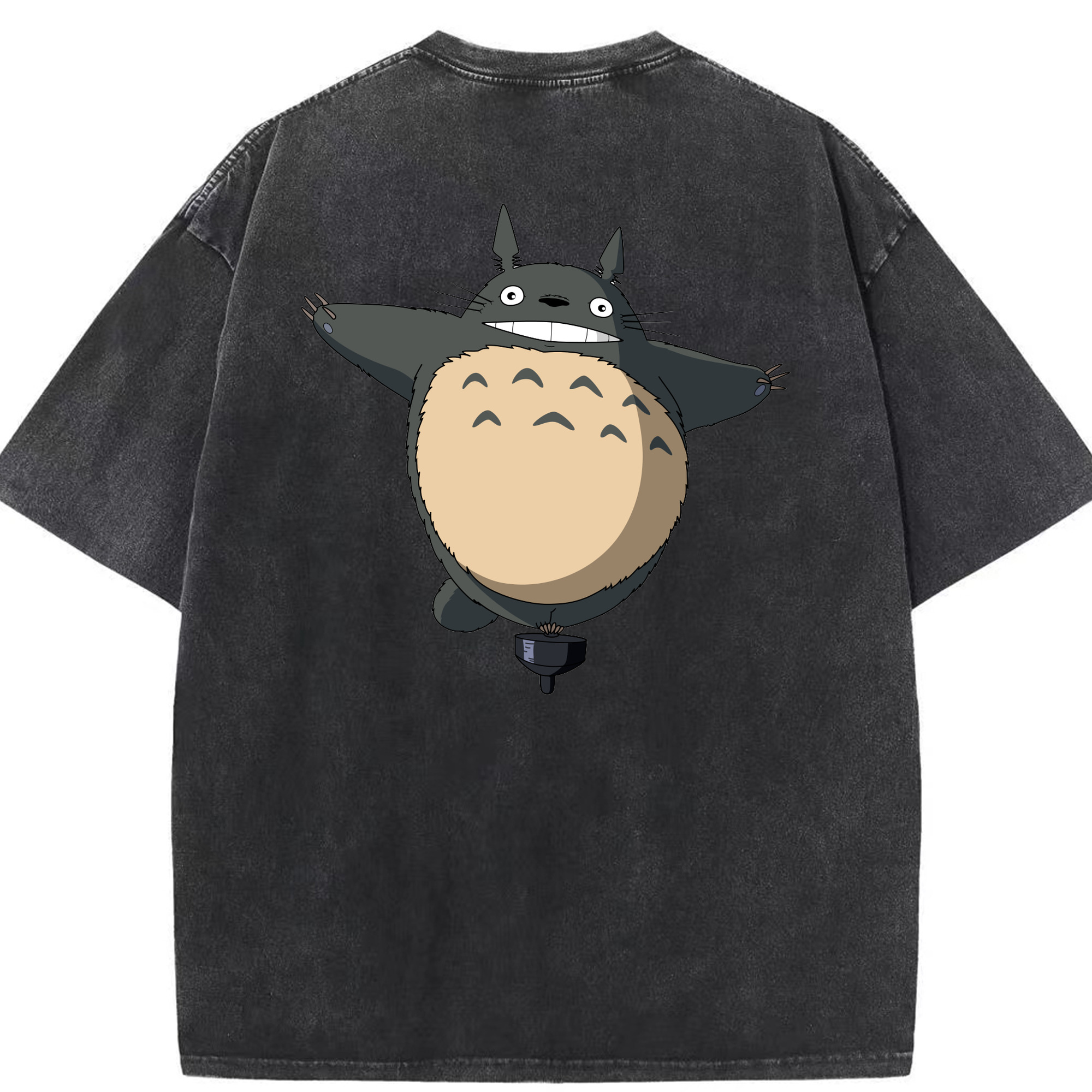 （画像用） となりのトトロ 草壁メイ 草壁サツキ My Neighbor Totoro Satsuki Kusakabe Mei Kusakabe 綿100% ヴィンテージ風 半袖Tシャツ（背面プリント）