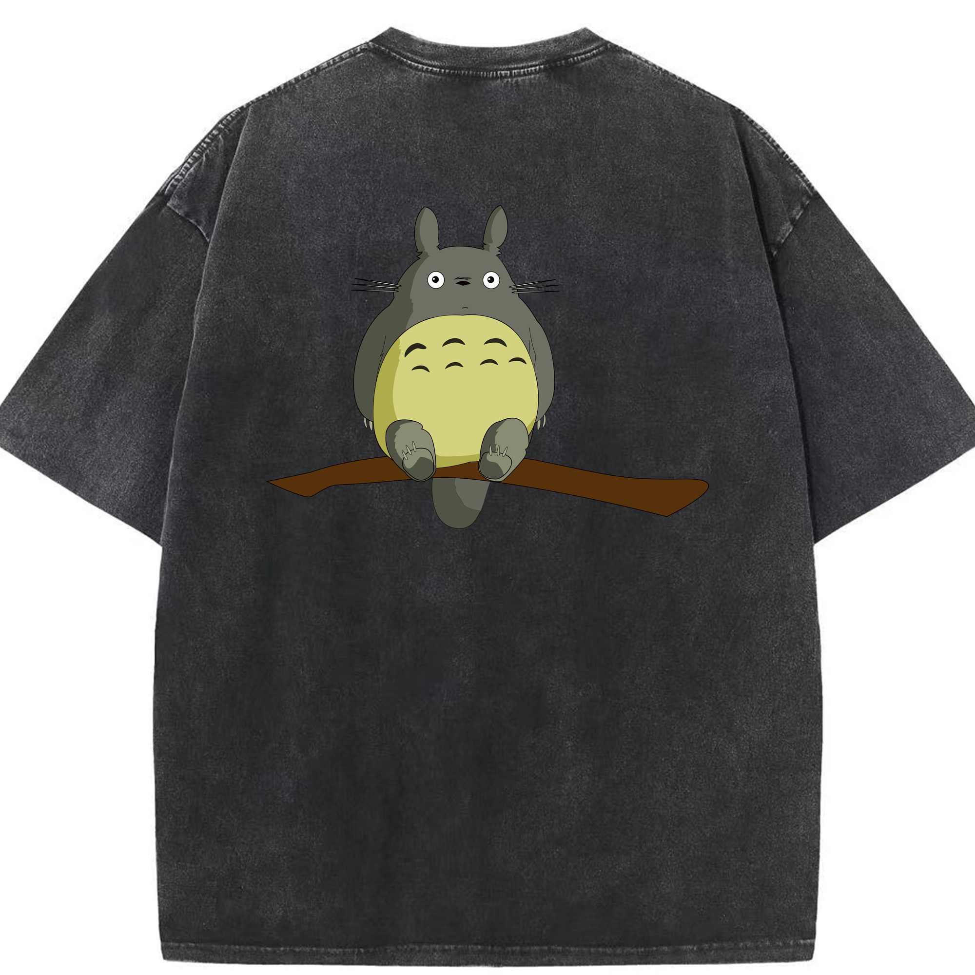 （画像用） となりのトトロ 草壁メイ 草壁サツキ My Neighbor Totoro Satsuki Kusakabe Mei Kusakabe 綿100% ヴィンテージ風 半袖Tシャツ（背面プリント）