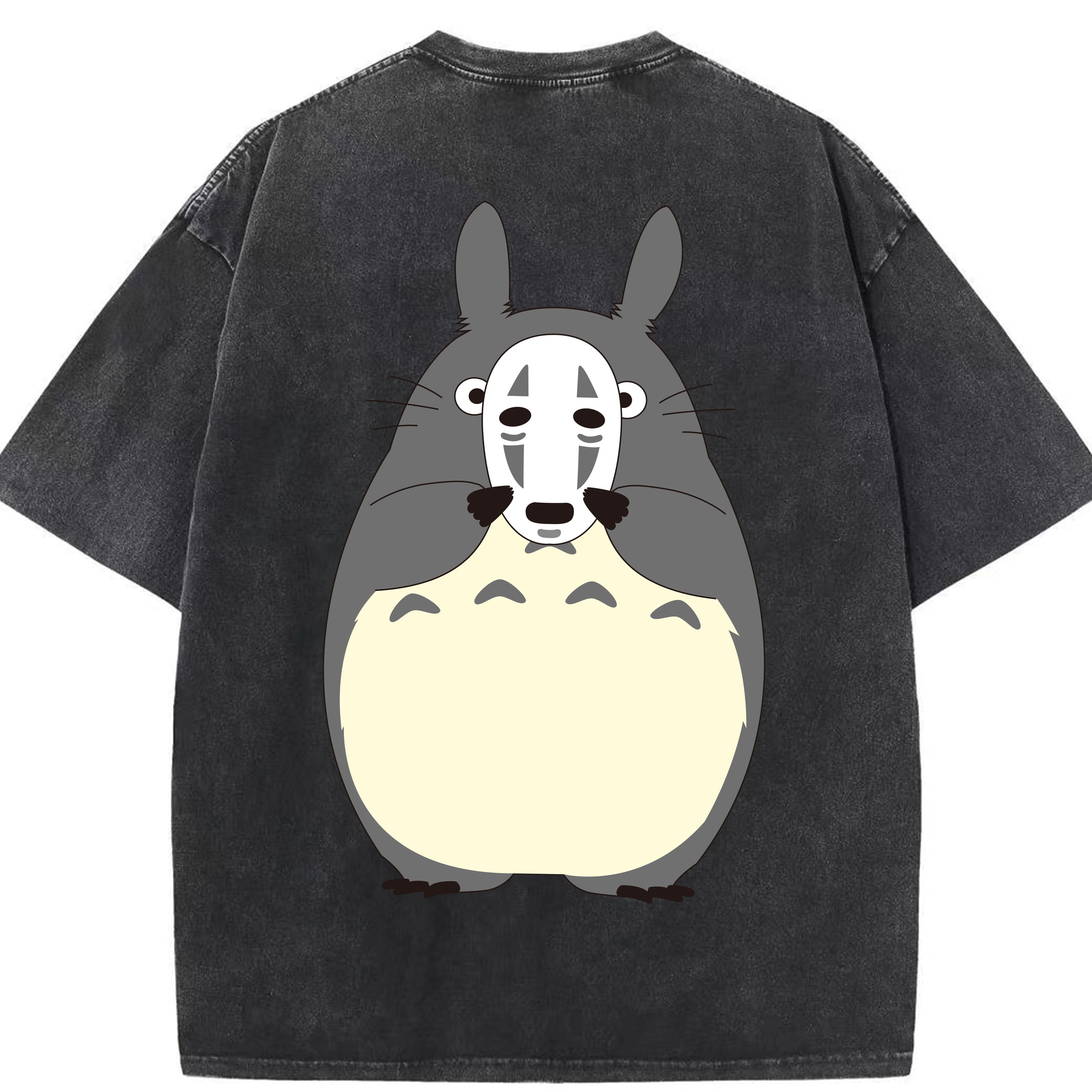 （画像用） となりのトトロ 草壁メイ 草壁サツキ My Neighbor Totoro Satsuki Kusakabe Mei Kusakabe 綿100% ヴィンテージ風 半袖Tシャツ（背面プリント）
