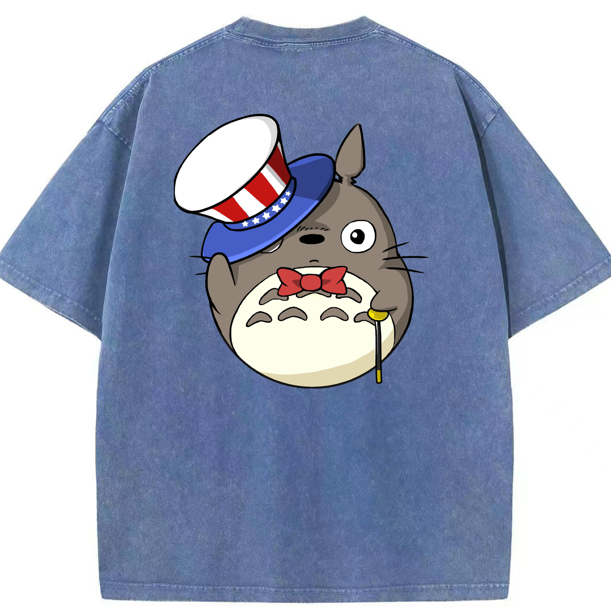 （画像用） となりのトトロ 草壁メイ 草壁サツキ My Neighbor Totoro Satsuki Kusakabe Mei Kusakabe 綿100% ヴィンテージ風 半袖Tシャツ（背面プリント）