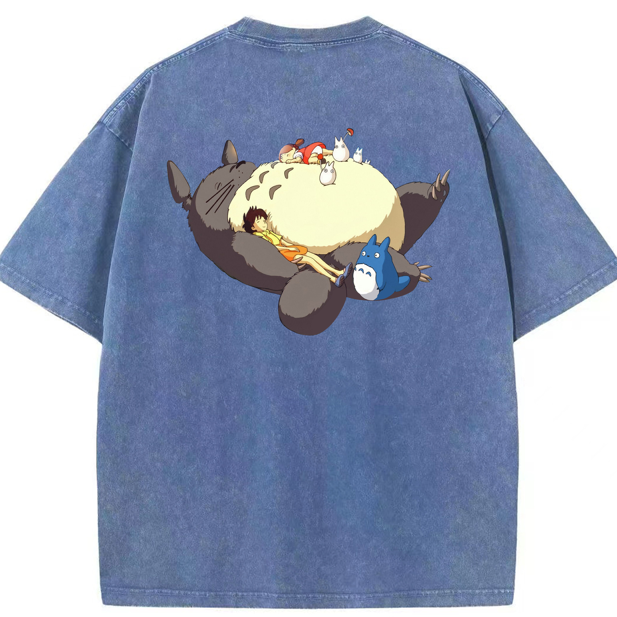 （画像用） となりのトトロ 草壁メイ 草壁サツキ My Neighbor Totoro Satsuki Kusakabe Mei Kusakabe 綿100% ヴィンテージ風 半袖Tシャツ（背面プリント）