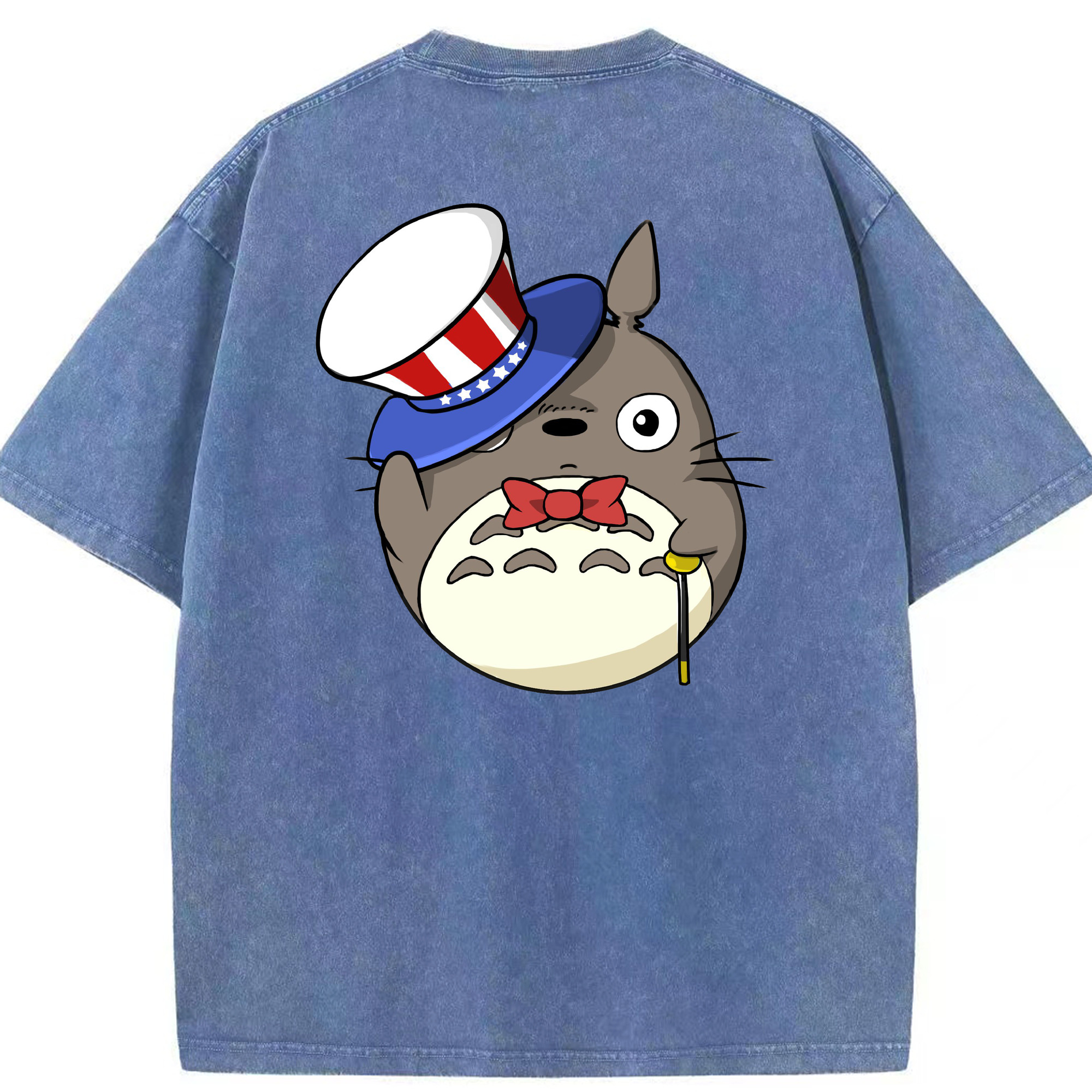 （画像用） となりのトトロ 草壁メイ 草壁サツキ My Neighbor Totoro Satsuki Kusakabe Mei Kusakabe 綿100% ヴィンテージ風 半袖Tシャツ（背面プリント）