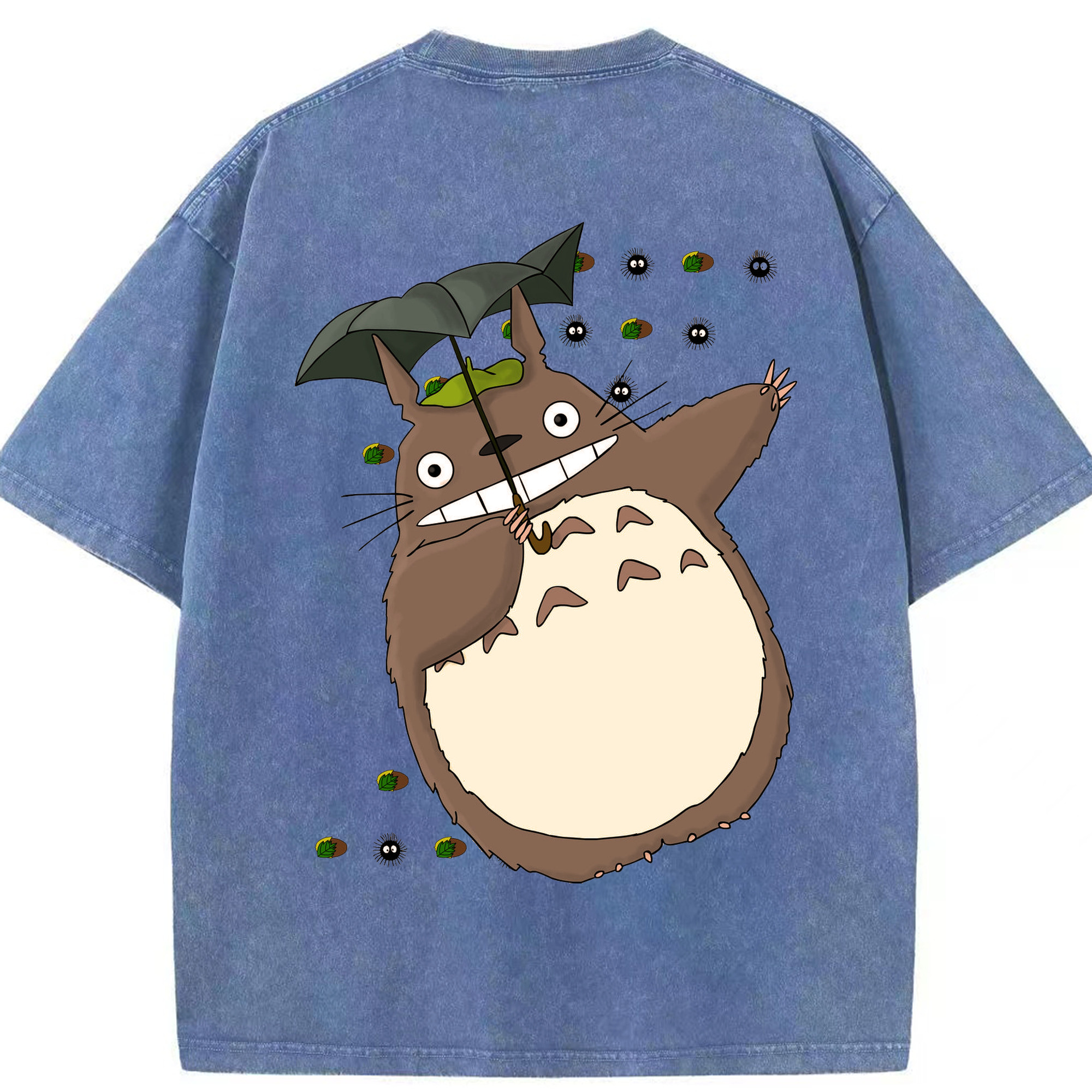 （画像用） となりのトトロ 草壁メイ 草壁サツキ My Neighbor Totoro Satsuki Kusakabe Mei Kusakabe 綿100% ヴィンテージ風 半袖Tシャツ（背面プリント）