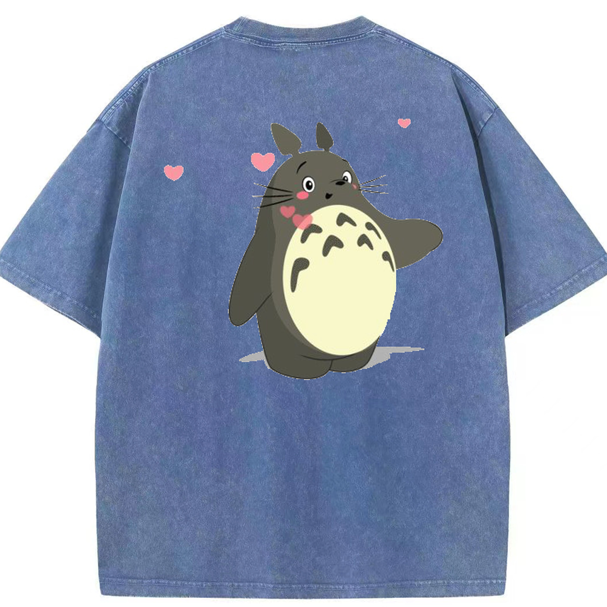 （画像用） となりのトトロ 草壁メイ 草壁サツキ My Neighbor Totoro Satsuki Kusakabe Mei Kusakabe 綿100% ヴィンテージ風 半袖Tシャツ（背面プリント）