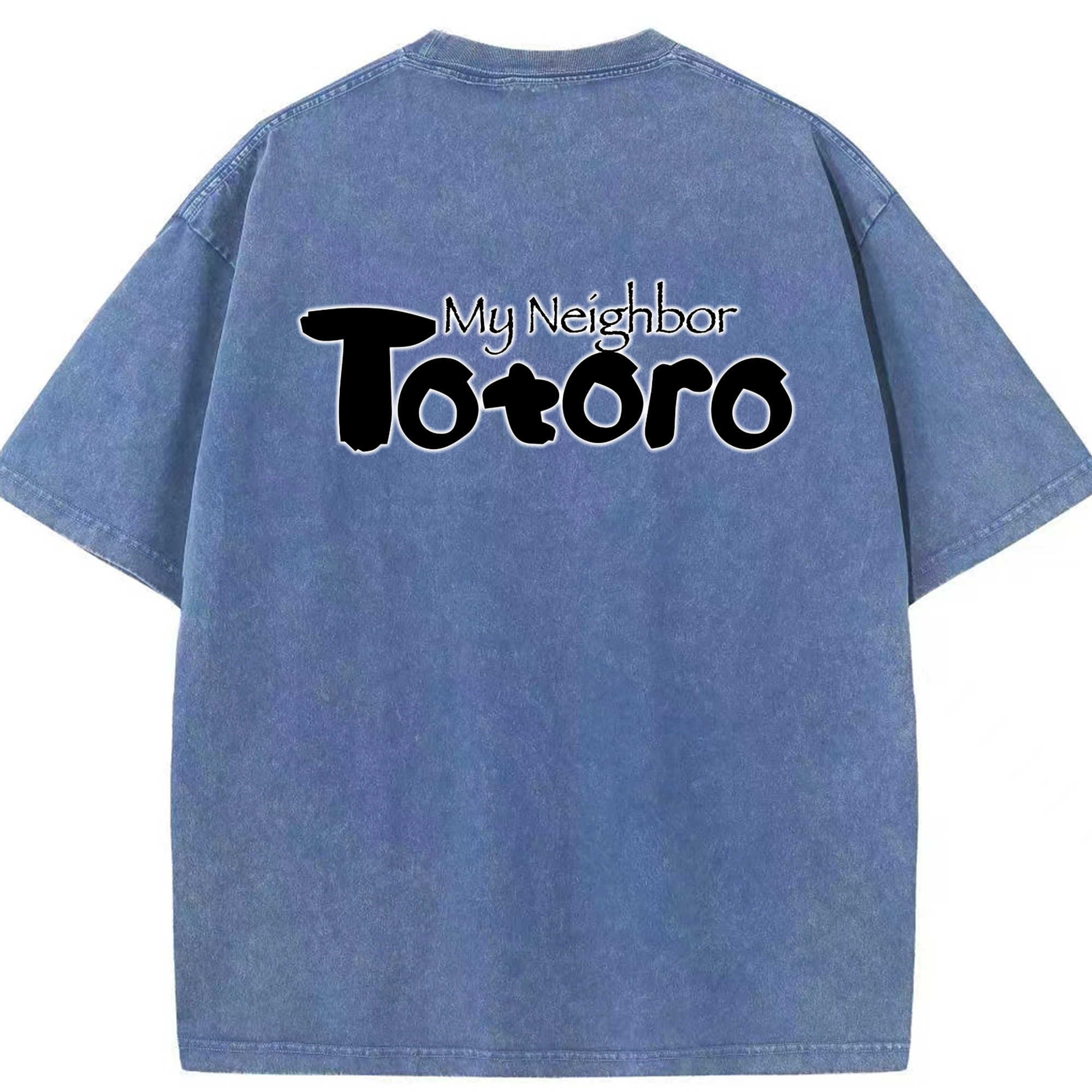 （画像用） となりのトトロ 草壁メイ 草壁サツキ My Neighbor Totoro Satsuki Kusakabe Mei Kusakabe 綿100% ヴィンテージ風 半袖Tシャツ（背面プリント）