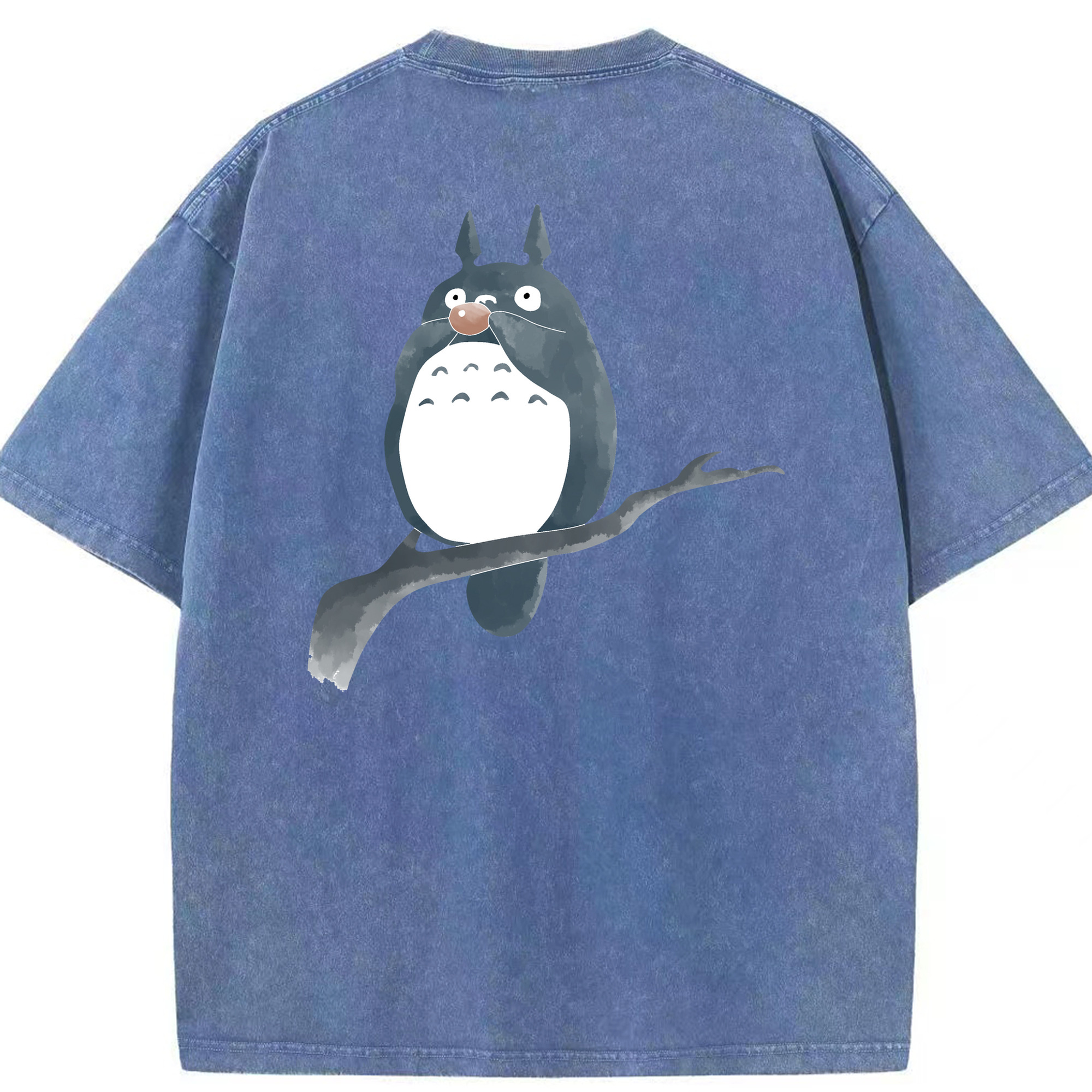 （画像用） となりのトトロ 草壁メイ 草壁サツキ My Neighbor Totoro Satsuki Kusakabe Mei Kusakabe 綿100% ヴィンテージ風 半袖Tシャツ（背面プリント）