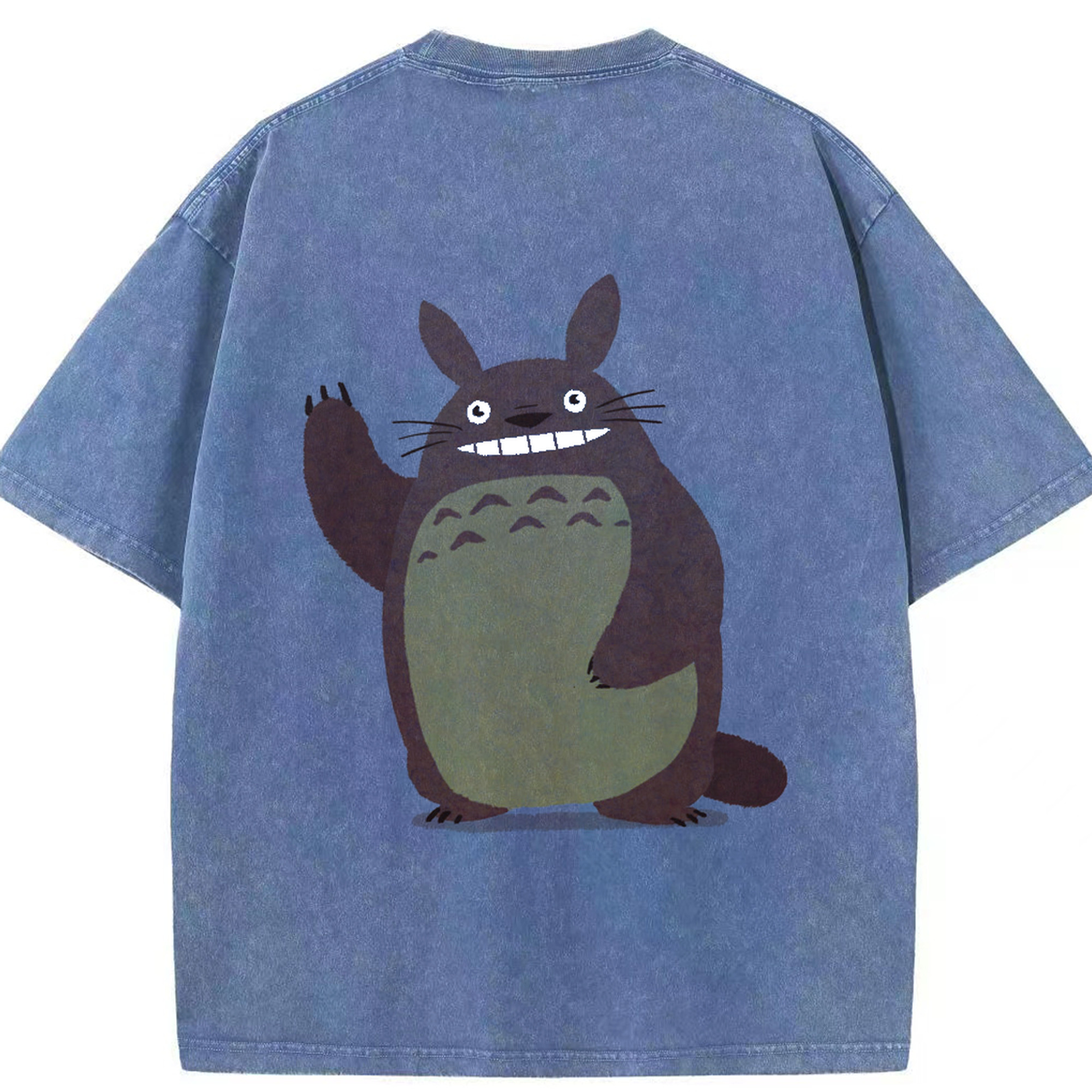 （画像用） となりのトトロ 草壁メイ 草壁サツキ My Neighbor Totoro Satsuki Kusakabe Mei Kusakabe 綿100% ヴィンテージ風 半袖Tシャツ（背面プリント）
