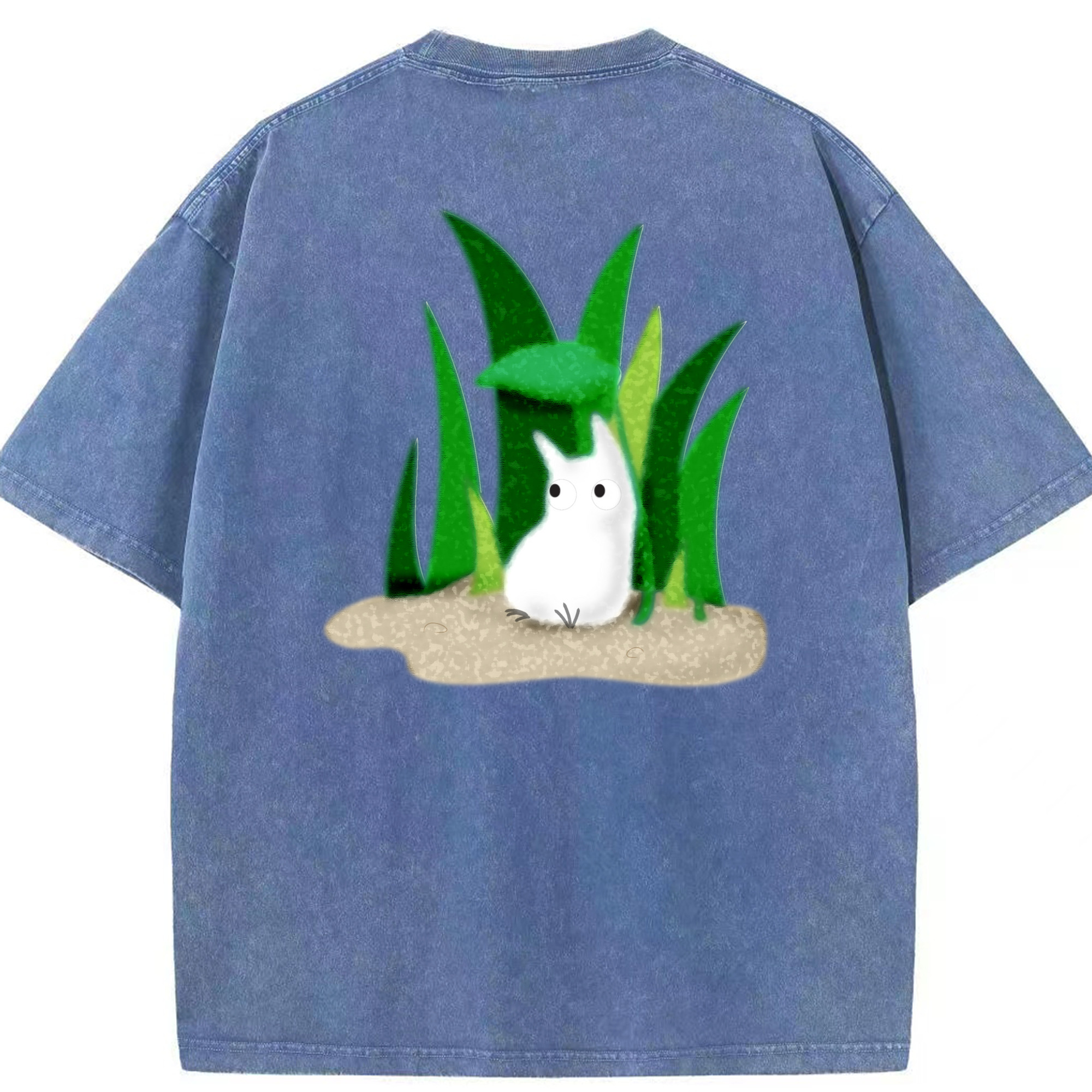 （画像用） となりのトトロ 草壁メイ 草壁サツキ My Neighbor Totoro Satsuki Kusakabe Mei Kusakabe 綿100% ヴィンテージ風 半袖Tシャツ（背面プリント）