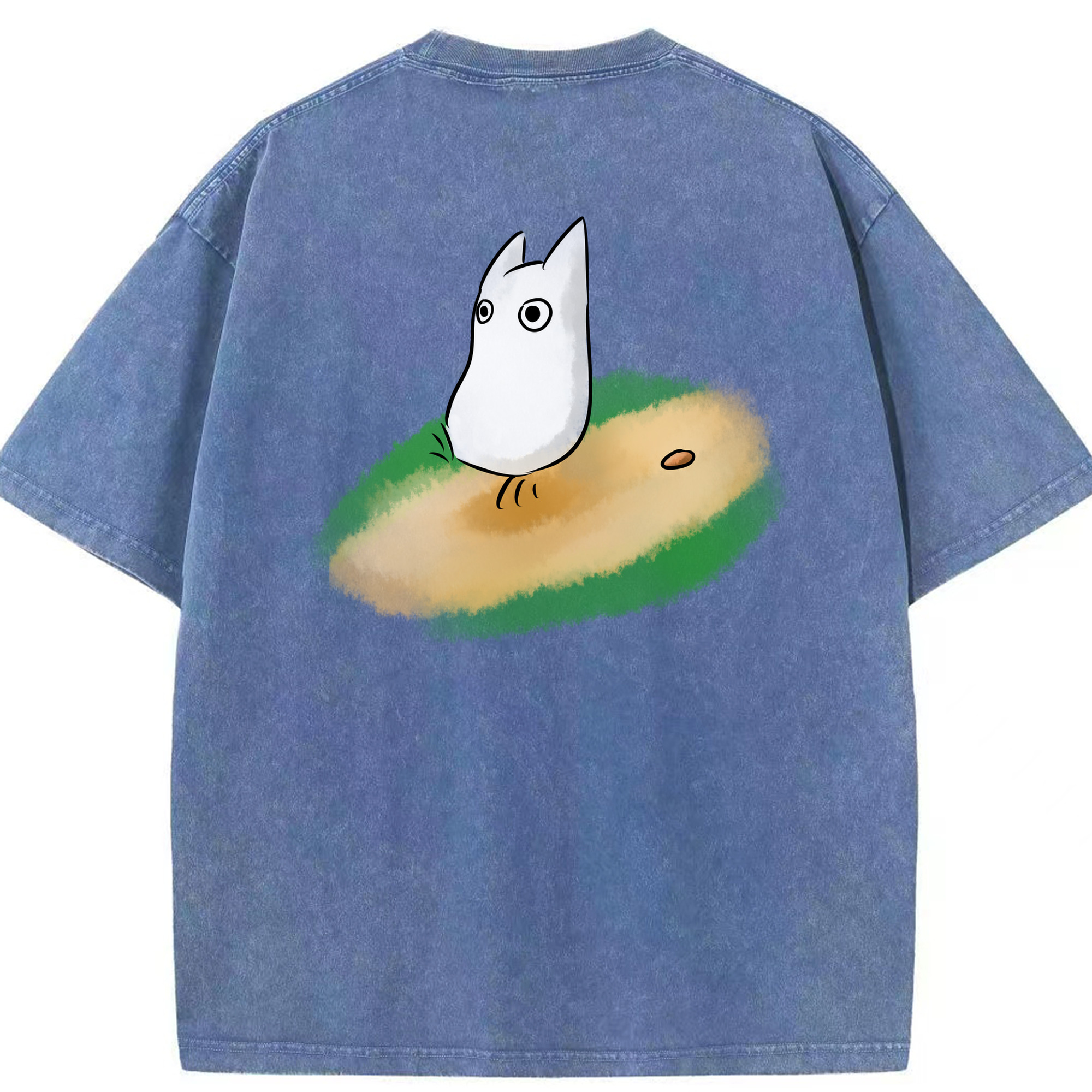 （画像用） となりのトトロ 草壁メイ 草壁サツキ My Neighbor Totoro Satsuki Kusakabe Mei Kusakabe 綿100% ヴィンテージ風 半袖Tシャツ（背面プリント）