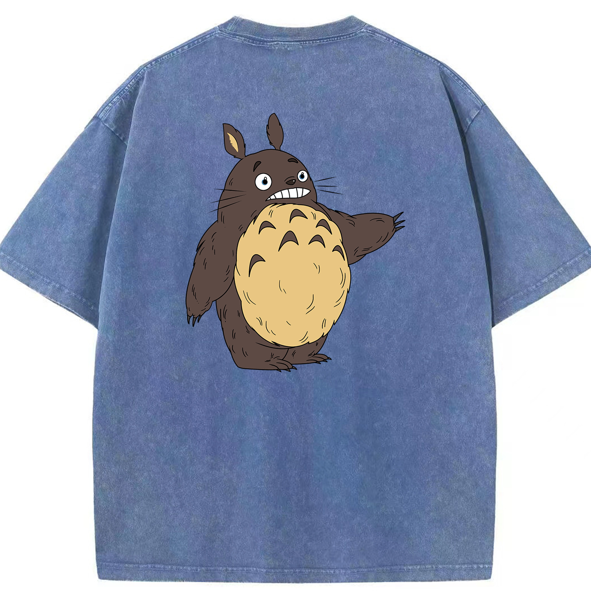 （画像用） となりのトトロ 草壁メイ 草壁サツキ My Neighbor Totoro Satsuki Kusakabe Mei Kusakabe 綿100% ヴィンテージ風 半袖Tシャツ（背面プリント）