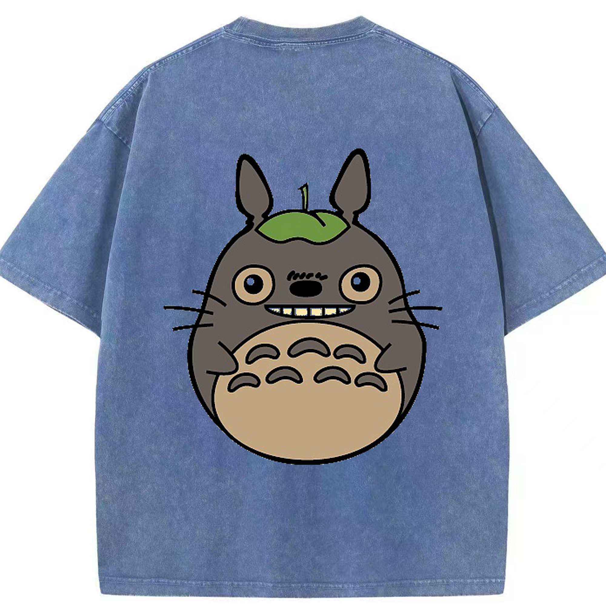 （画像用） となりのトトロ 草壁メイ 草壁サツキ My Neighbor Totoro Satsuki Kusakabe Mei Kusakabe 綿100% ヴィンテージ風 半袖Tシャツ（背面プリント）