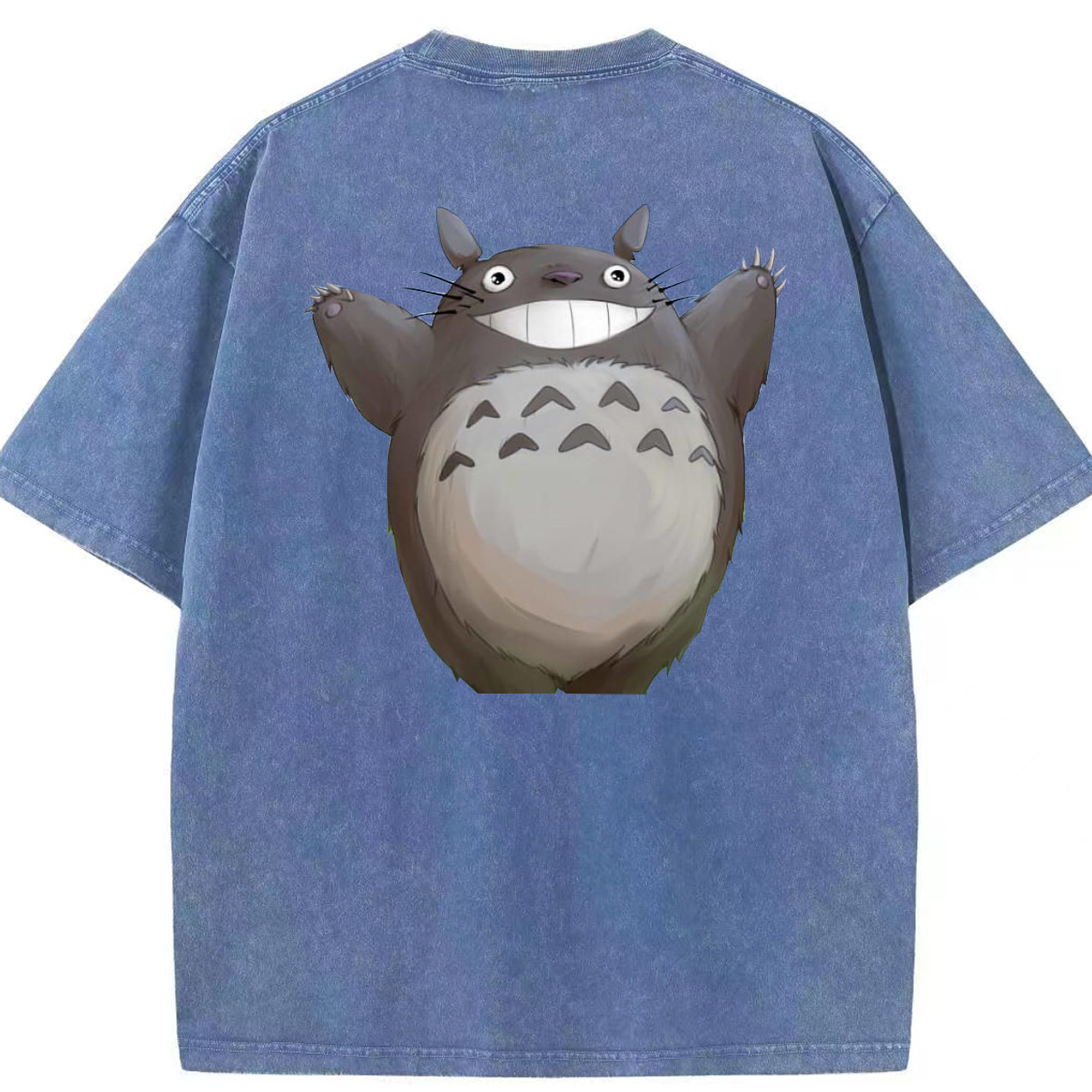 （画像用） となりのトトロ 草壁メイ 草壁サツキ My Neighbor Totoro Satsuki Kusakabe Mei Kusakabe 綿100% ヴィンテージ風 半袖Tシャツ（背面プリント）