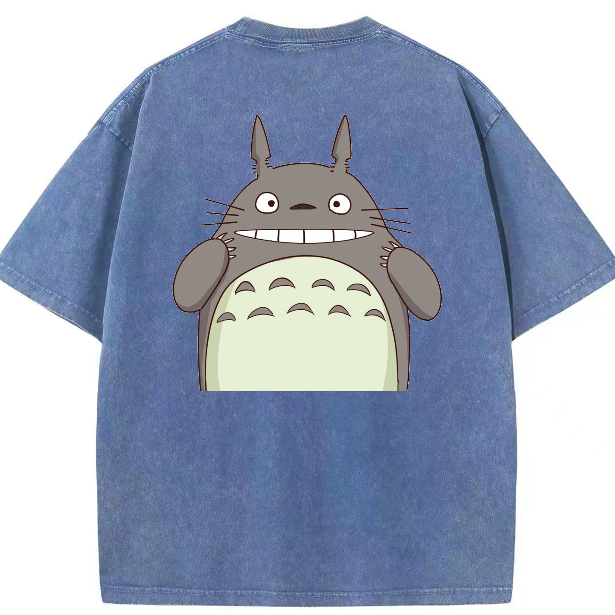 （画像用） となりのトトロ 草壁メイ 草壁サツキ My Neighbor Totoro Satsuki Kusakabe Mei Kusakabe 綿100% ヴィンテージ風 半袖Tシャツ（背面プリント）