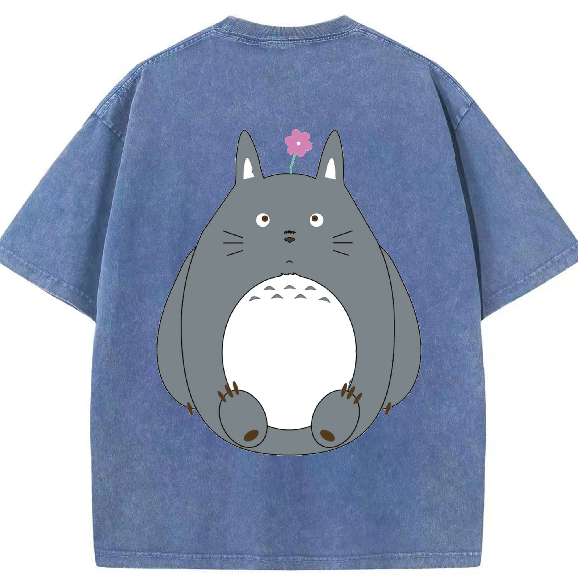 （画像用） となりのトトロ 草壁メイ 草壁サツキ My Neighbor Totoro Satsuki Kusakabe Mei Kusakabe 綿100% ヴィンテージ風 半袖Tシャツ（背面プリント）