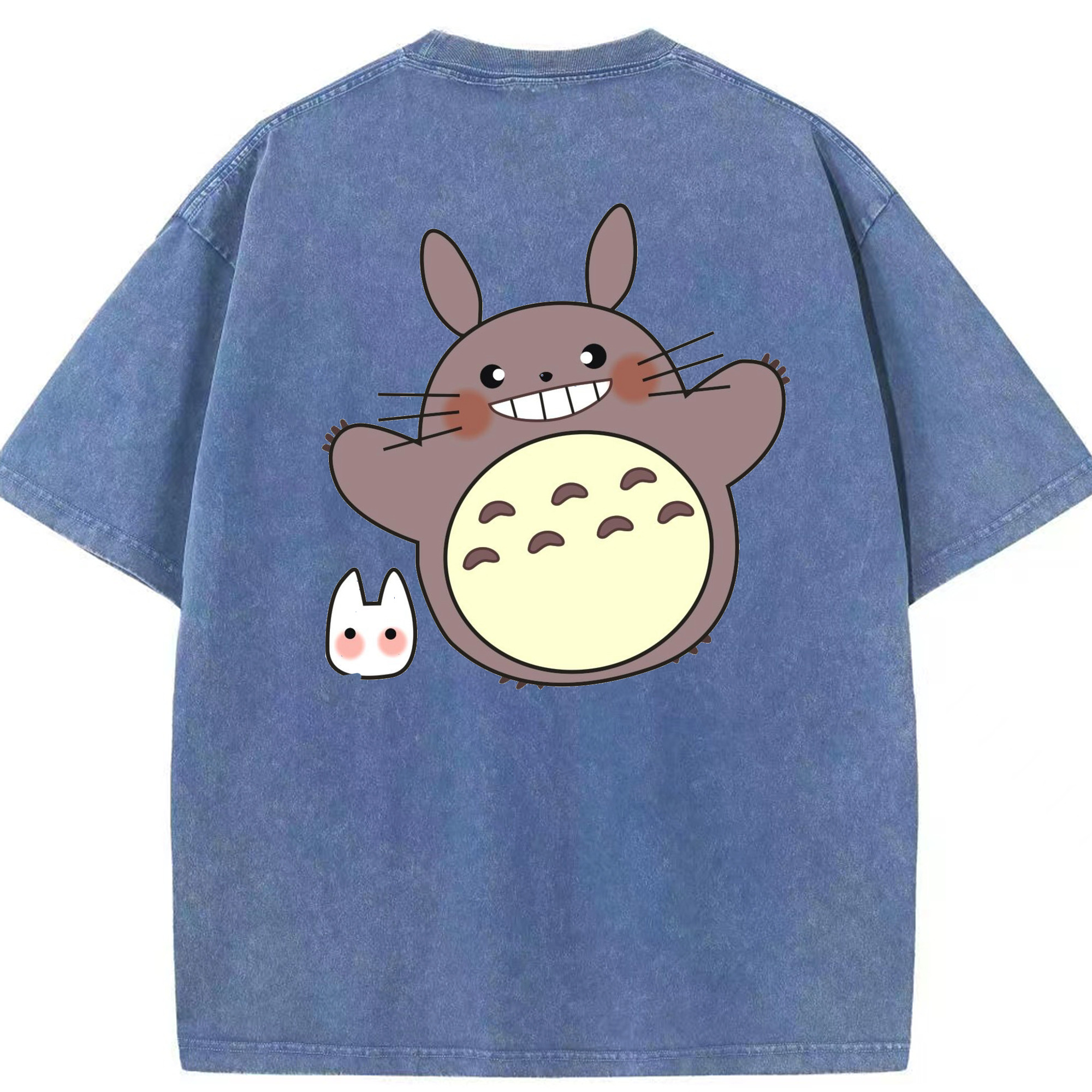 （画像用） となりのトトロ 草壁メイ 草壁サツキ My Neighbor Totoro Satsuki Kusakabe Mei Kusakabe 綿100% ヴィンテージ風 半袖Tシャツ（背面プリント）