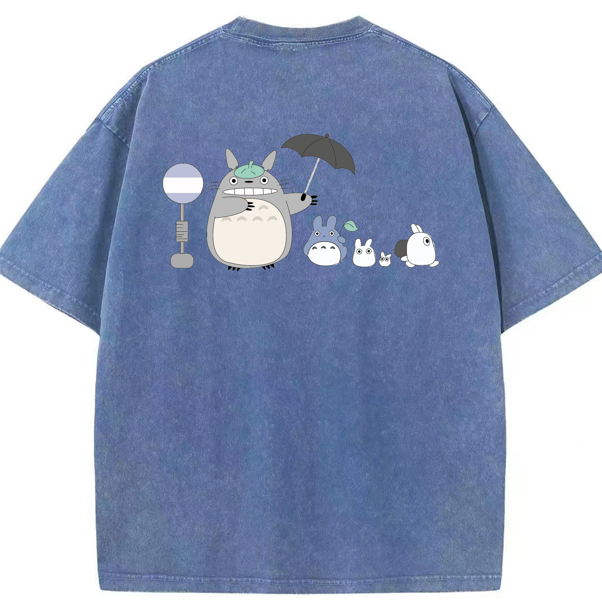 （画像用） となりのトトロ 草壁メイ 草壁サツキ My Neighbor Totoro Satsuki Kusakabe Mei Kusakabe 綿100% ヴィンテージ風 半袖Tシャツ（背面プリント）